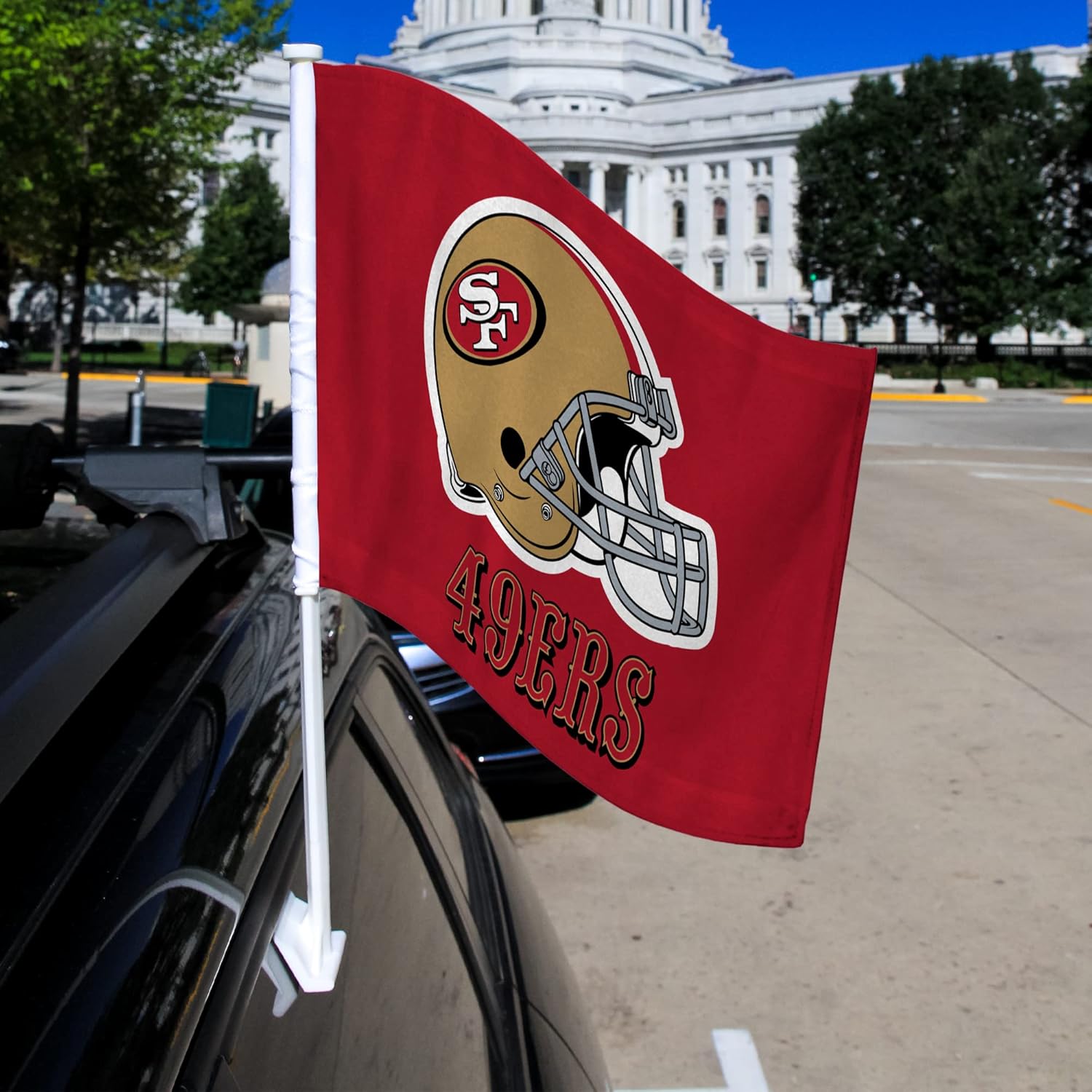 Rico Industries NFL – Bandera de doble cara para automóvil, accesorio para auto
