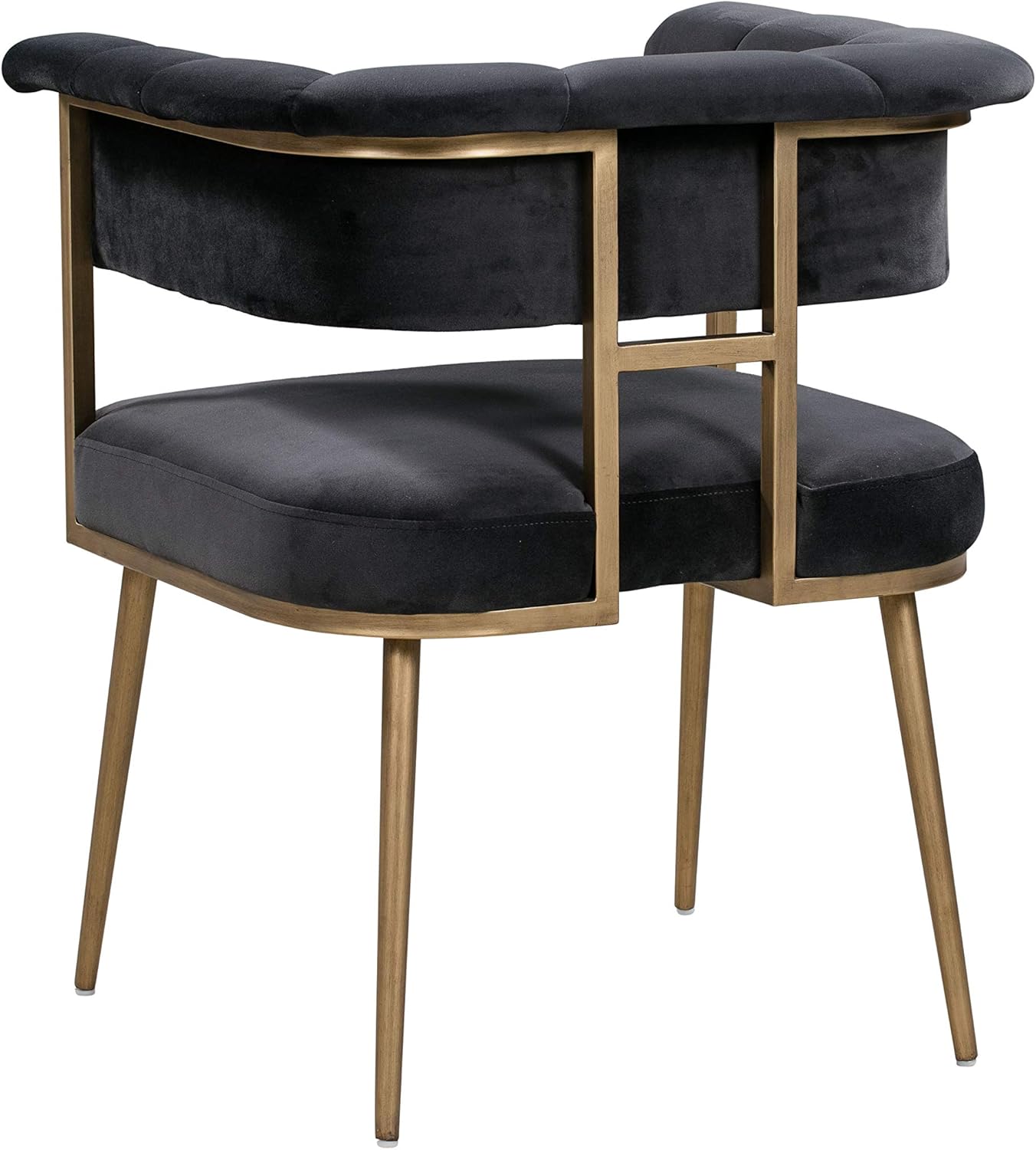 Tov Furniture Astrid Ultra Modern Barrel Back Velvet Upholstered Side Chair, 26″