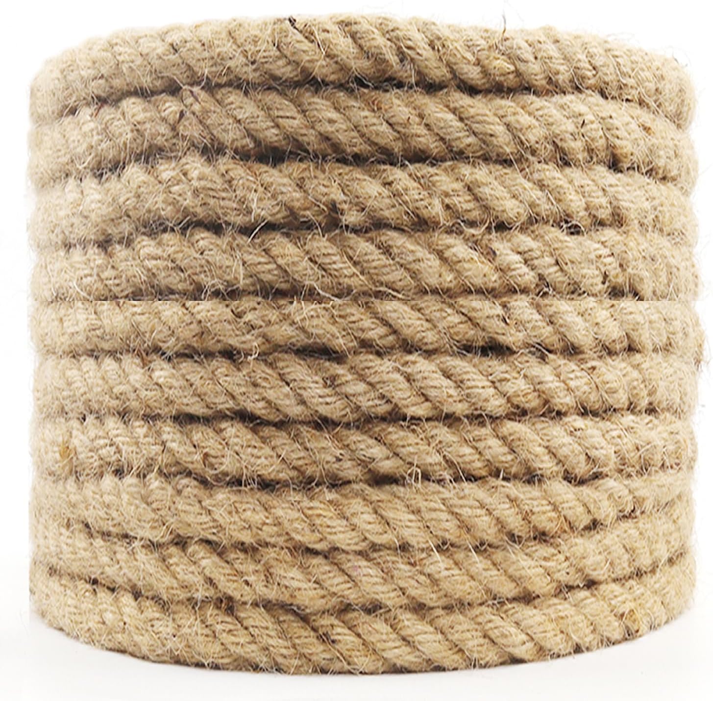 Cuerda de yute de 82 pies, cuerda de yute resistente, cuerda de cáñamo natural, cuerda de sisal resistente para artes, manualidades, envoltura de