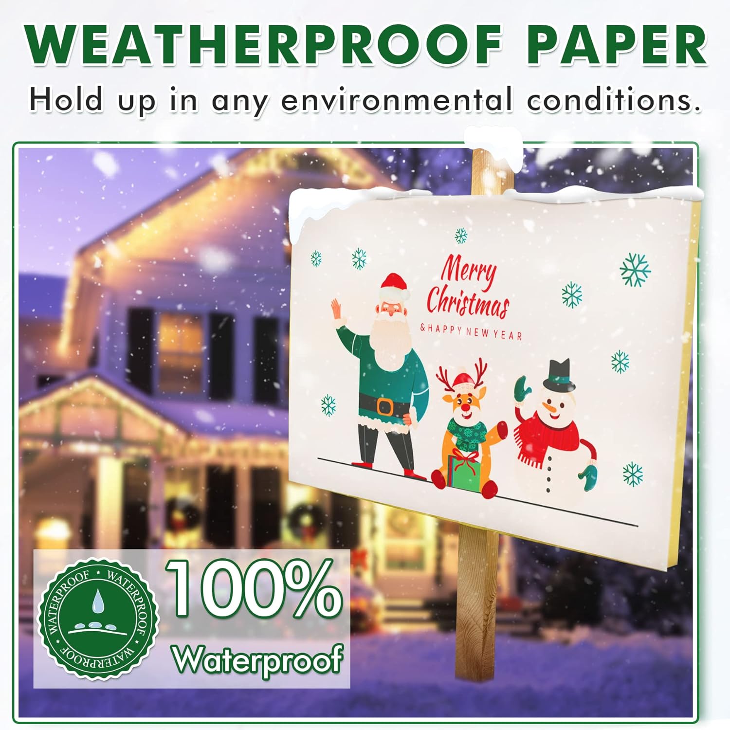 Koala – Papel impermeable para impresora láser, papel de impresora a prueba de desgarros, película blanca imprimible de doble cara mate de 8.5 x 11