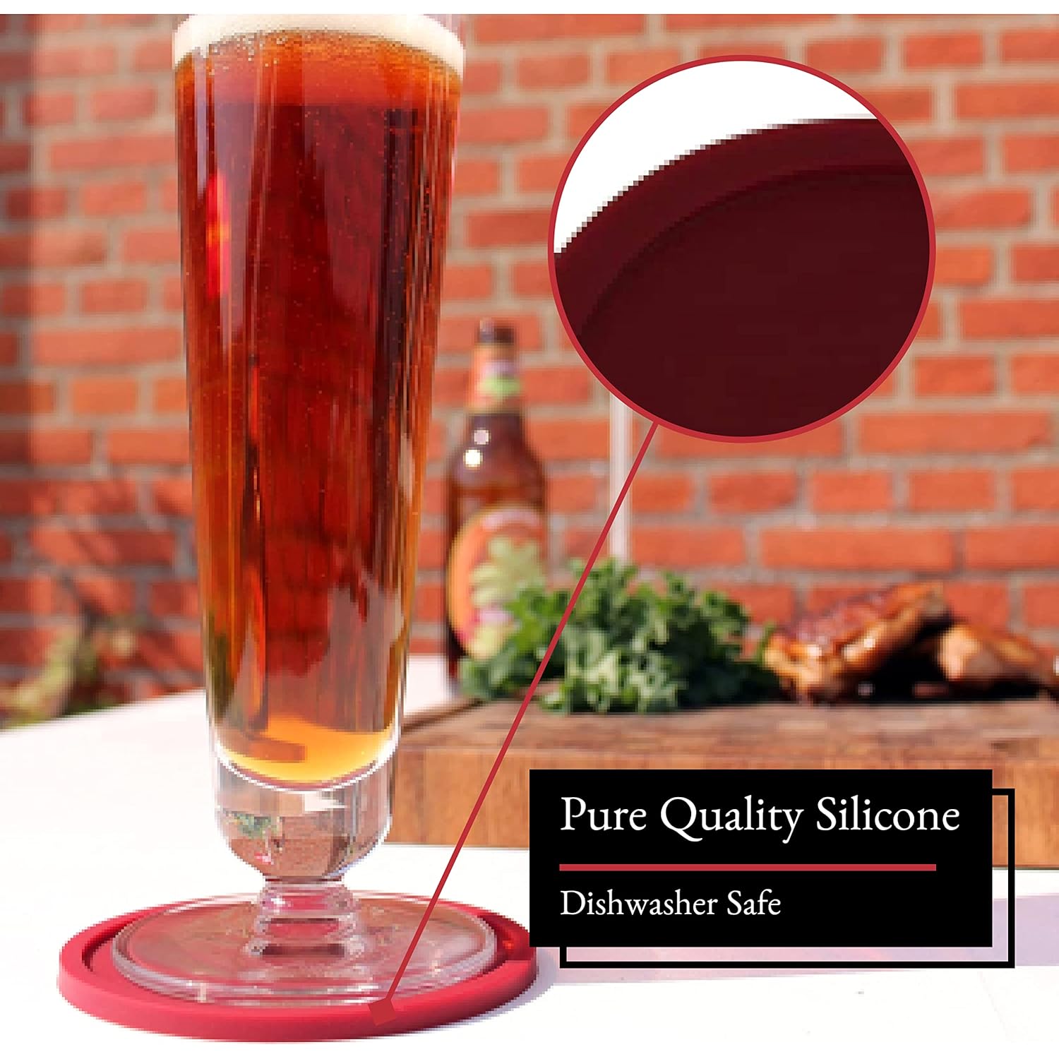 Barvivo Juego de 8 posavasos para bebidas, protección de mesa para cualquier tipo de mesa, madera, granito, vidrio, esteatita, mármol, piedra, mesas