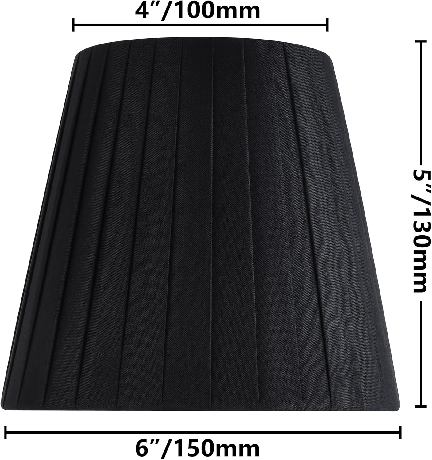 Juego de 6 lámparas de araña de lino natural negro con clip para candelabros, lámparas de pared y otros accesorios de iluminación con bombillas E12