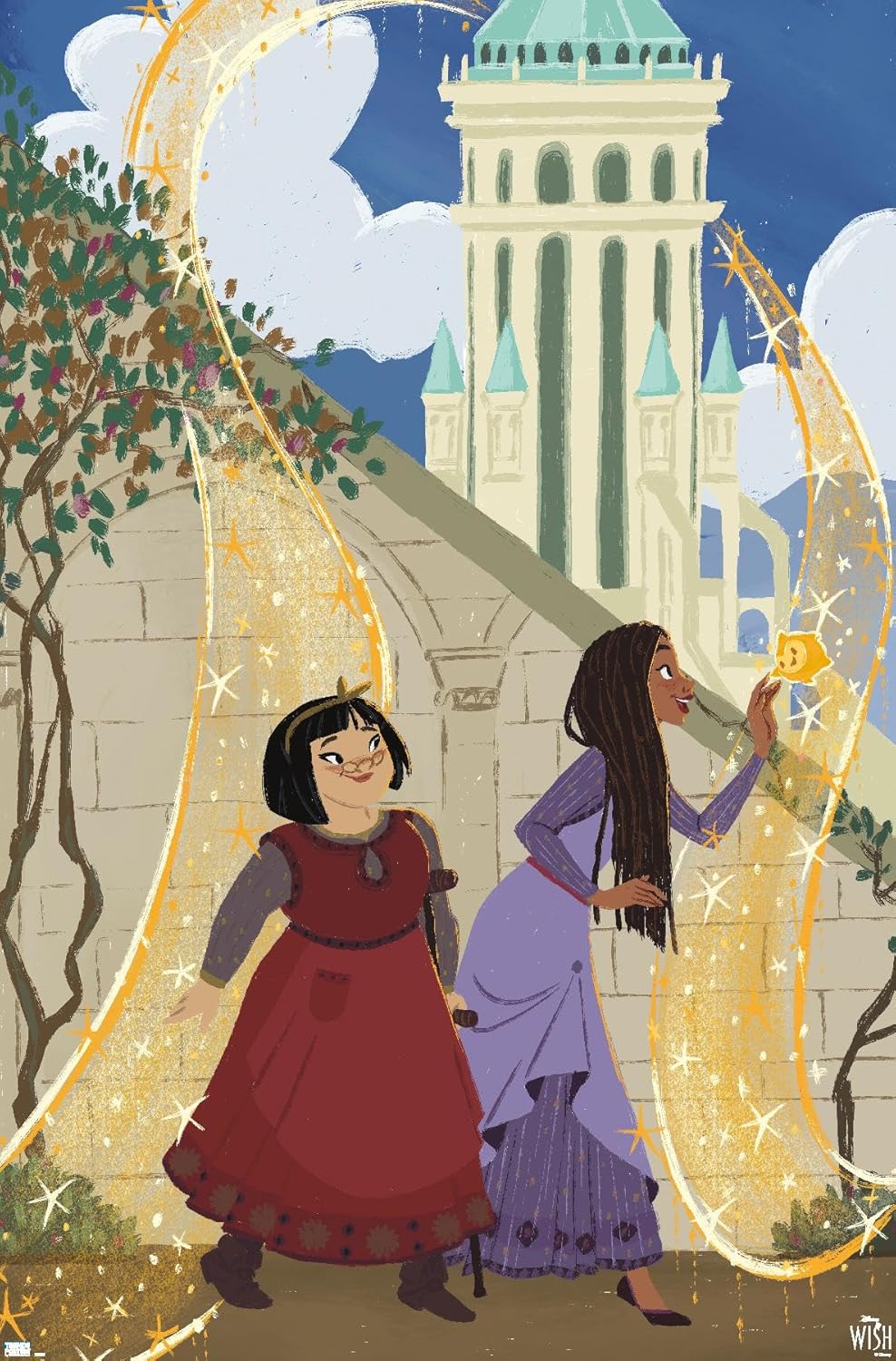 Trends International Disney Wish – Póster de collage de 3 (amigos), póster de pared, 14.72 x 22.37 pulgadas, versión premium sin marco