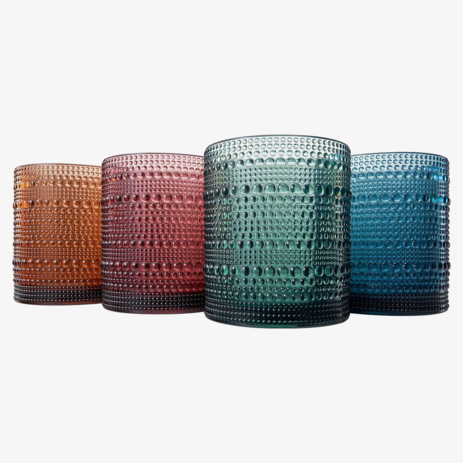 Vasos clásicos reutilizables de plástico, diseño de hobuña, irrompibles, juego de 4 vasos Tritan, vasos acrílicos irrompibles con cuentas, aptos