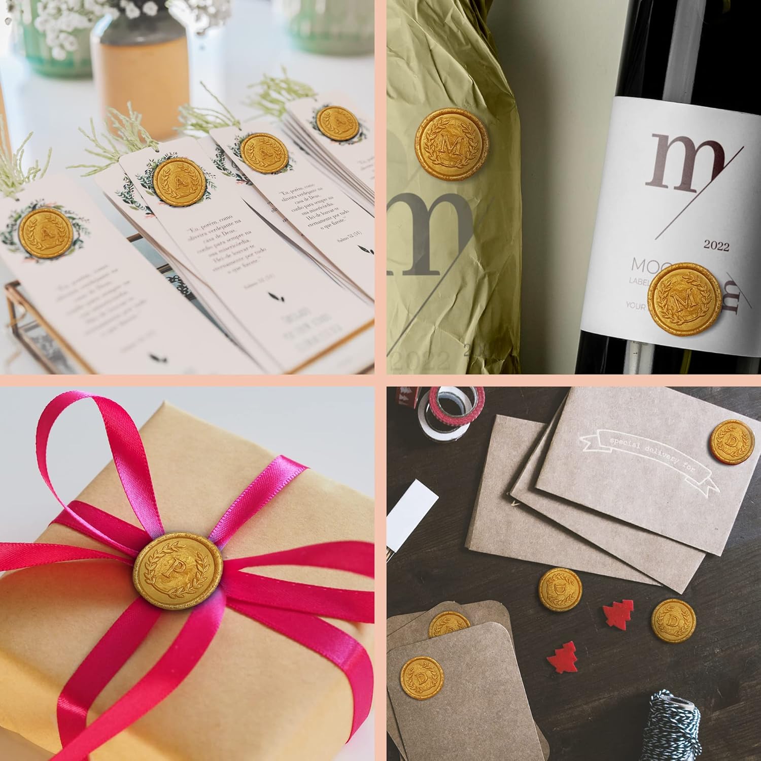 25 calcomanías adhesivas de cera con letra B, hechas a mano, sin necesidad de sellar, rasgar y usar calcomanías de cera para invitaciones de boda,