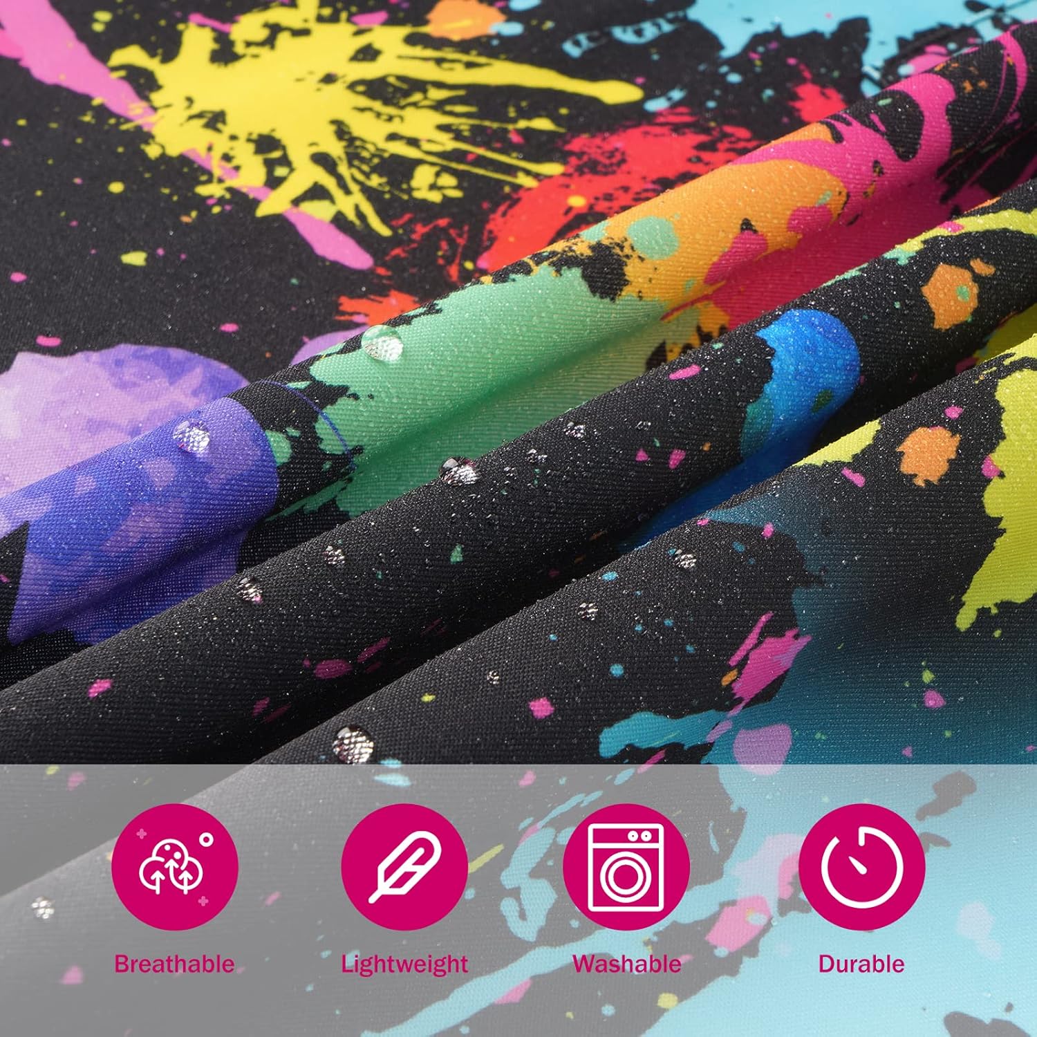 ASPMIZ Delantal de pintura de artista para adultos, delantales de cocina coloridos, delantal de cocina impermeable con bolsillos, delantales de