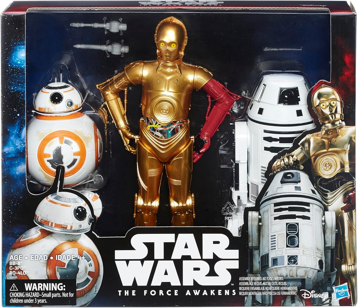 Star Wars The Force Awakens Droid Pack C-3PO BB-8 y RO-4LO Edición especial para coleccionistas