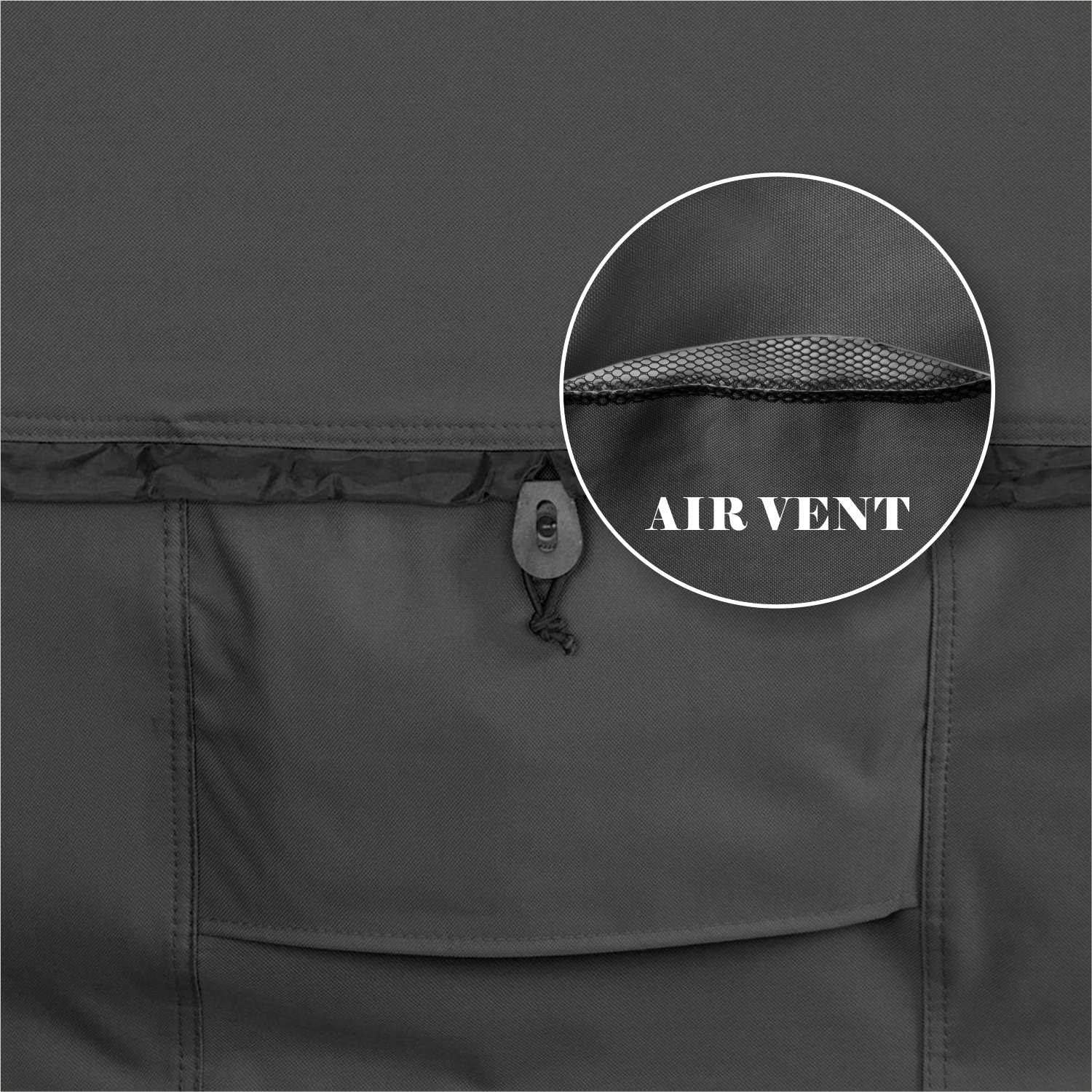 Ultcover Cubierta cuadrada de poliéster 600D, impermeable, para bañera de hidromasaje de exterior, 85 x 85 pulgadas, negra