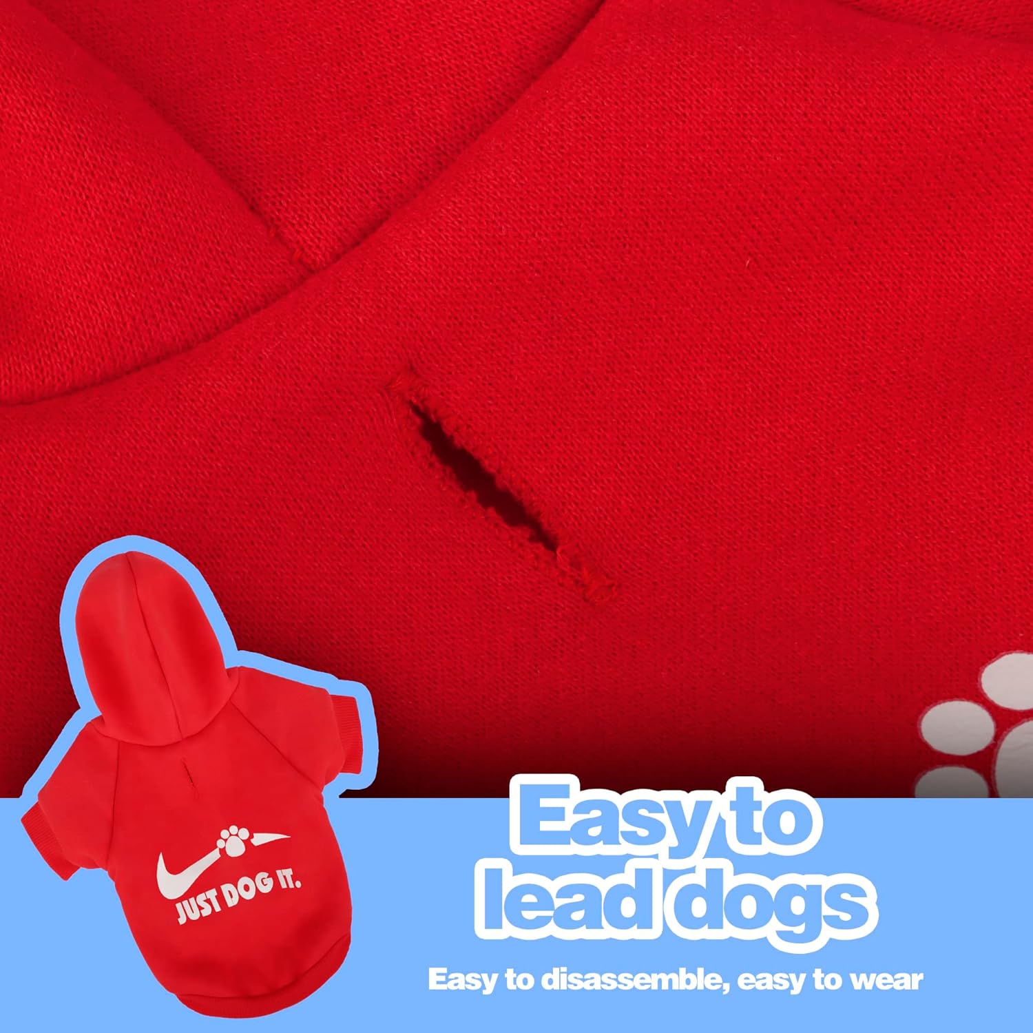 Sudadera con capucha naranja para perro Chihuahua mantén a tu cachorro cálido y elegante con una sudadera estampada “Just Dog It”, ropa para
