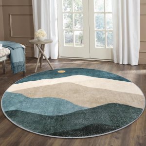Alfombras redondas abstractas de 6 pies para dormitorio, suave, lavable, antideslizante, alfombra circular grande, elegante alfombra de lana Alfombras redondas abstractas de 6 pies para dormitorio, suave, lavable, antideslizante, alfombra circular grande, elegante alfombra de lana