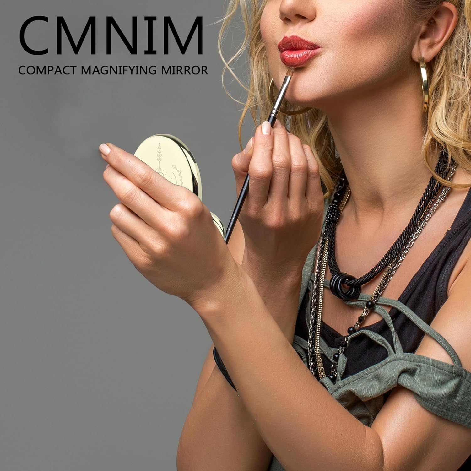 CMNIM a Court of Thorns and Roses – Espejo de regalo para mercancía de Acotar, joyería SJM Book Series Espejo compacto de maquillaje para Book Nerd