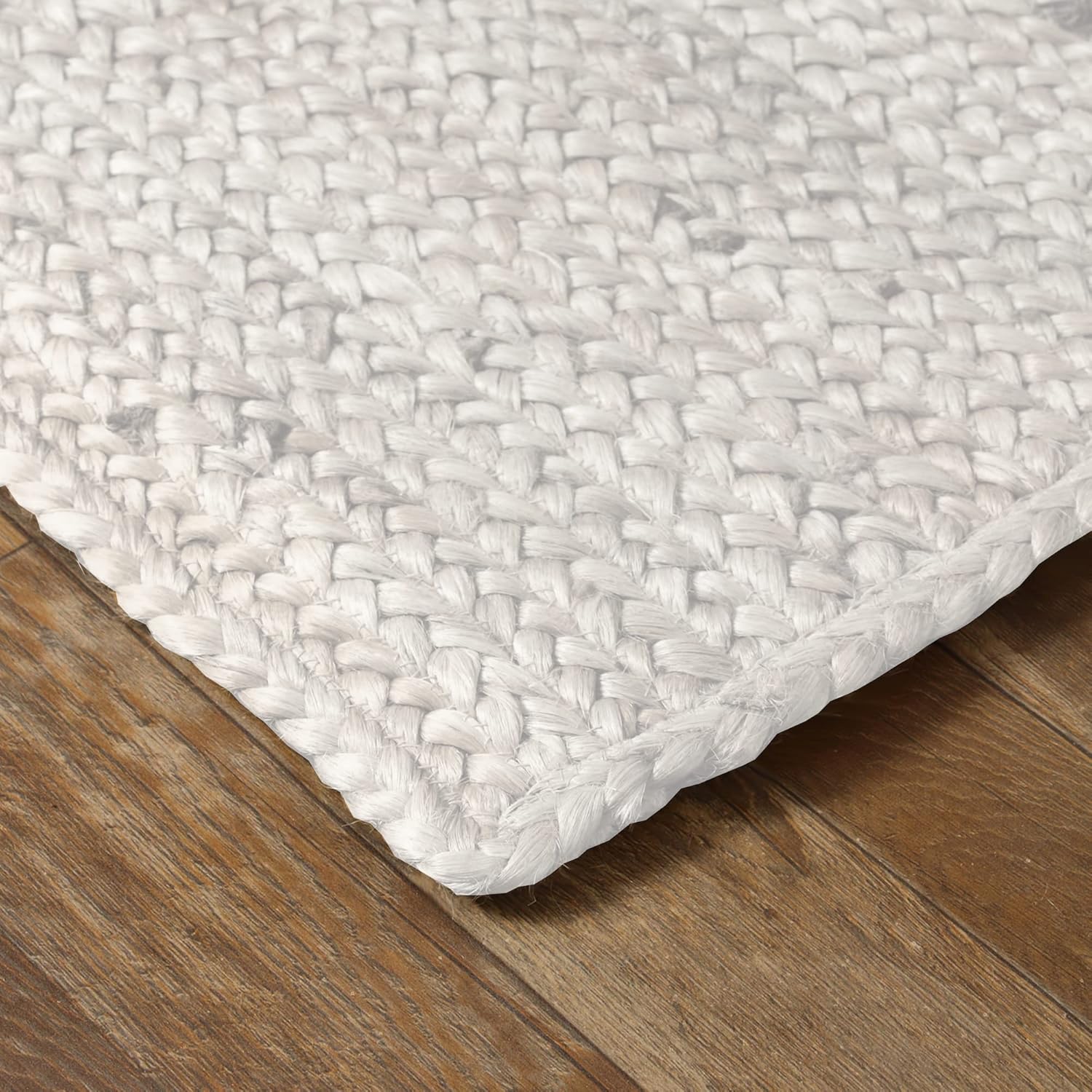 Signature Loom Alfombra decorativa de yute hecha a mano (3 x 5 pies), alfombra de yute suave y cómoda, alfombra de yute blanco para traer una