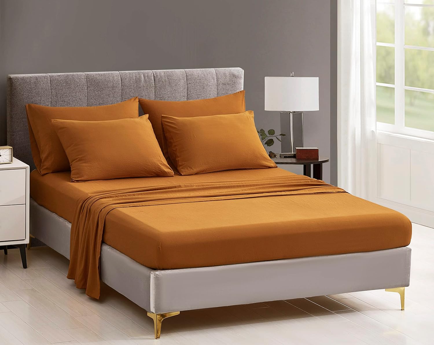 Chezmoi Collection Jasper – Juego de ropa de cama individual en una bolsa, 5 piezas, acolchado geométrico, suave, lavado, de microfibra de doble