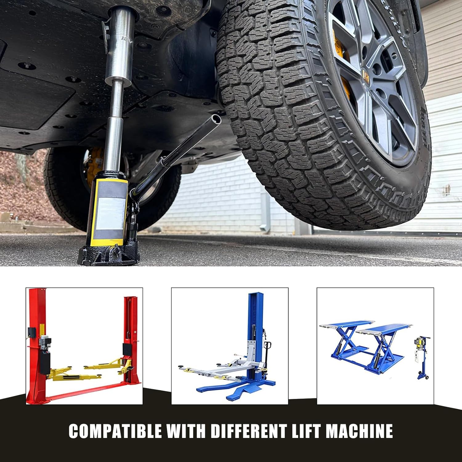RULLINE Jack Pucks de aluminio Jack Jack Lift Pad Adaptador de punto de elevación con magnético y fácil de sostener en la esquina compatible con