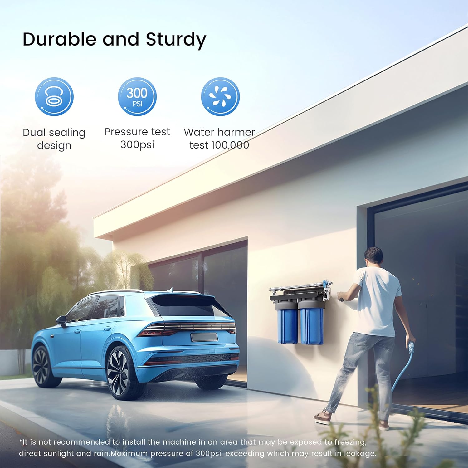 Waterdrop Sistema de lavado de autos Spotless con resina, sistema de agua desionizada, sin manchas, funciona para todos los vehículos, RV,