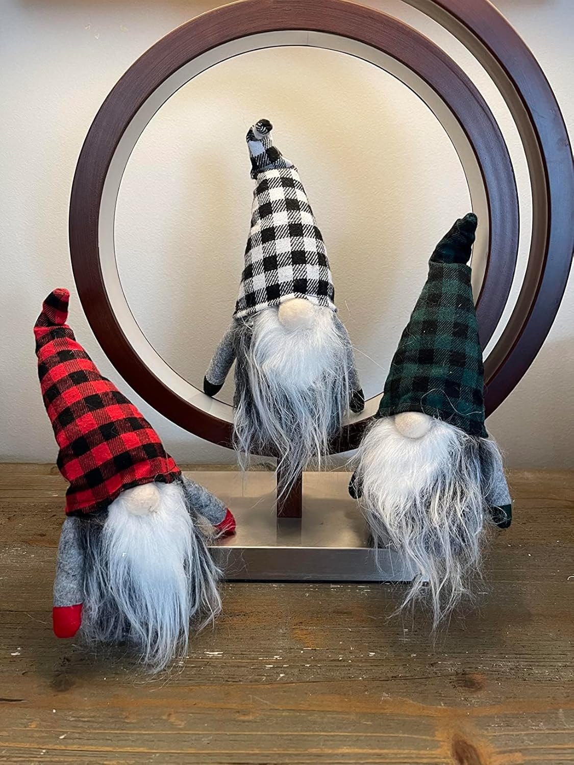 Gnomos de Navidad de peluche, hechos a mano sueco Tomte Santa escandinavo figura nórdica de peluche de elfo, adornos de gnomos, gnomos, decoraciones