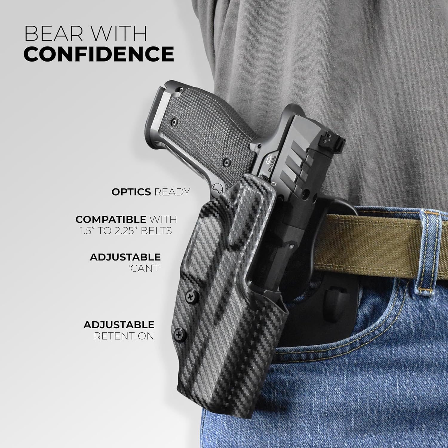 OWB – Funda de remo para Sig P320 de tamaño completo, AXG Pro, M17, XFIVE Legion, Spectre Comp, P320MAX con SureFire X300