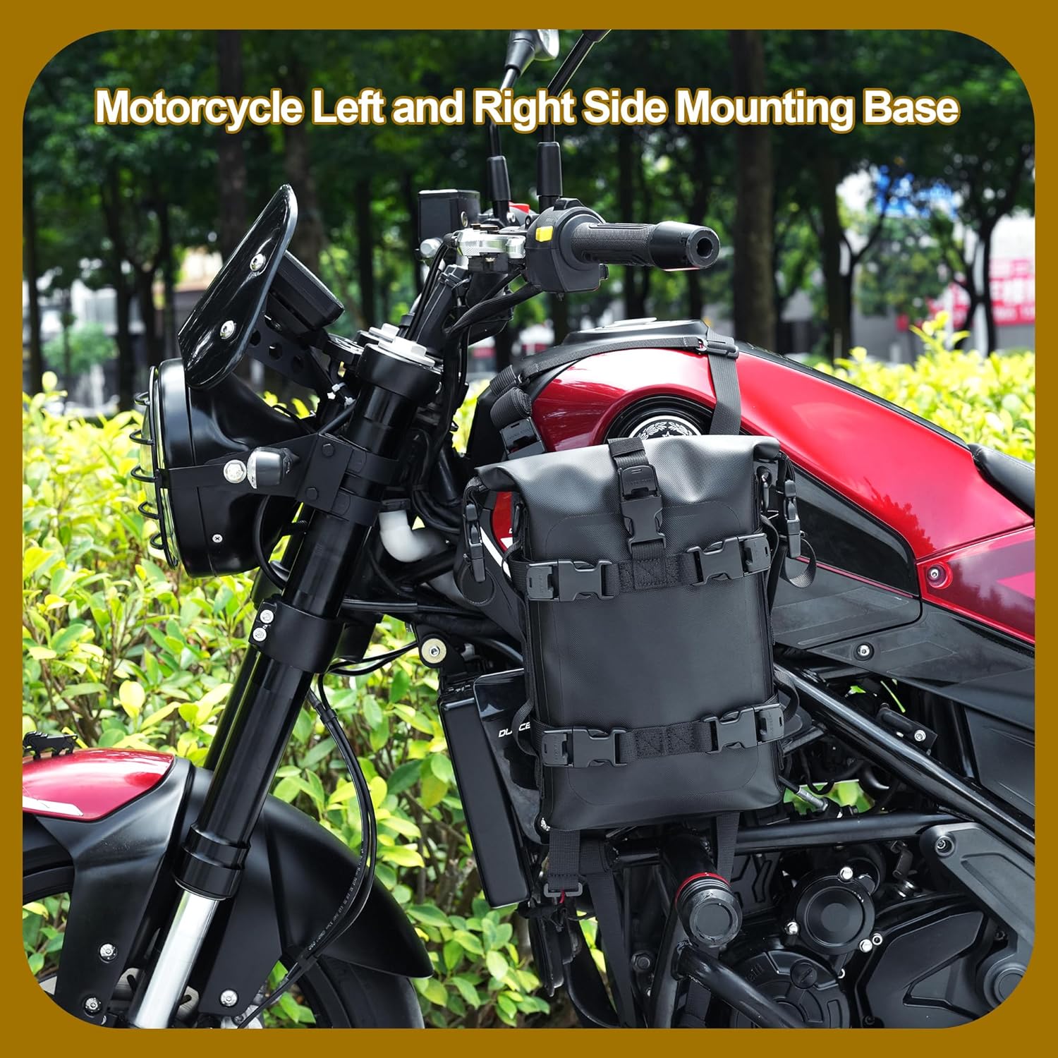 Colgante de montaje auxiliar izquierdo y derecho para tanque de motocicleta, accesorios de motocicleta aumentan el espacio de almacenamiento,