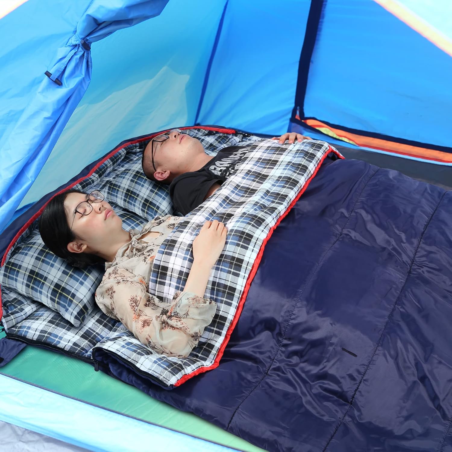 REDCAMP Almohada pequeña de camping ligera y comprimible, 2 almohadas de viaje de franela con funda de almohada extraíble