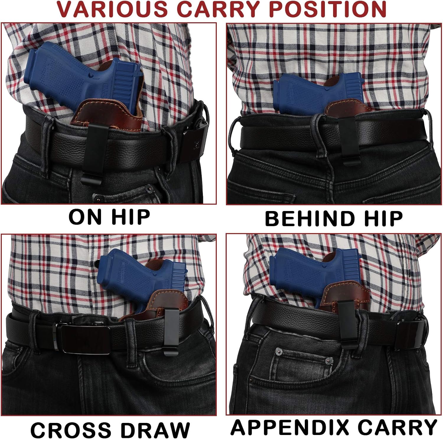 Funda de cuero para Sig P365 X Macro, IWB Carry Gun Holsters para Glock 19 43X 44 48Ruger 57Springfield Hellcat ProXDSTaurus G2C G3C GX4M & P 0.354