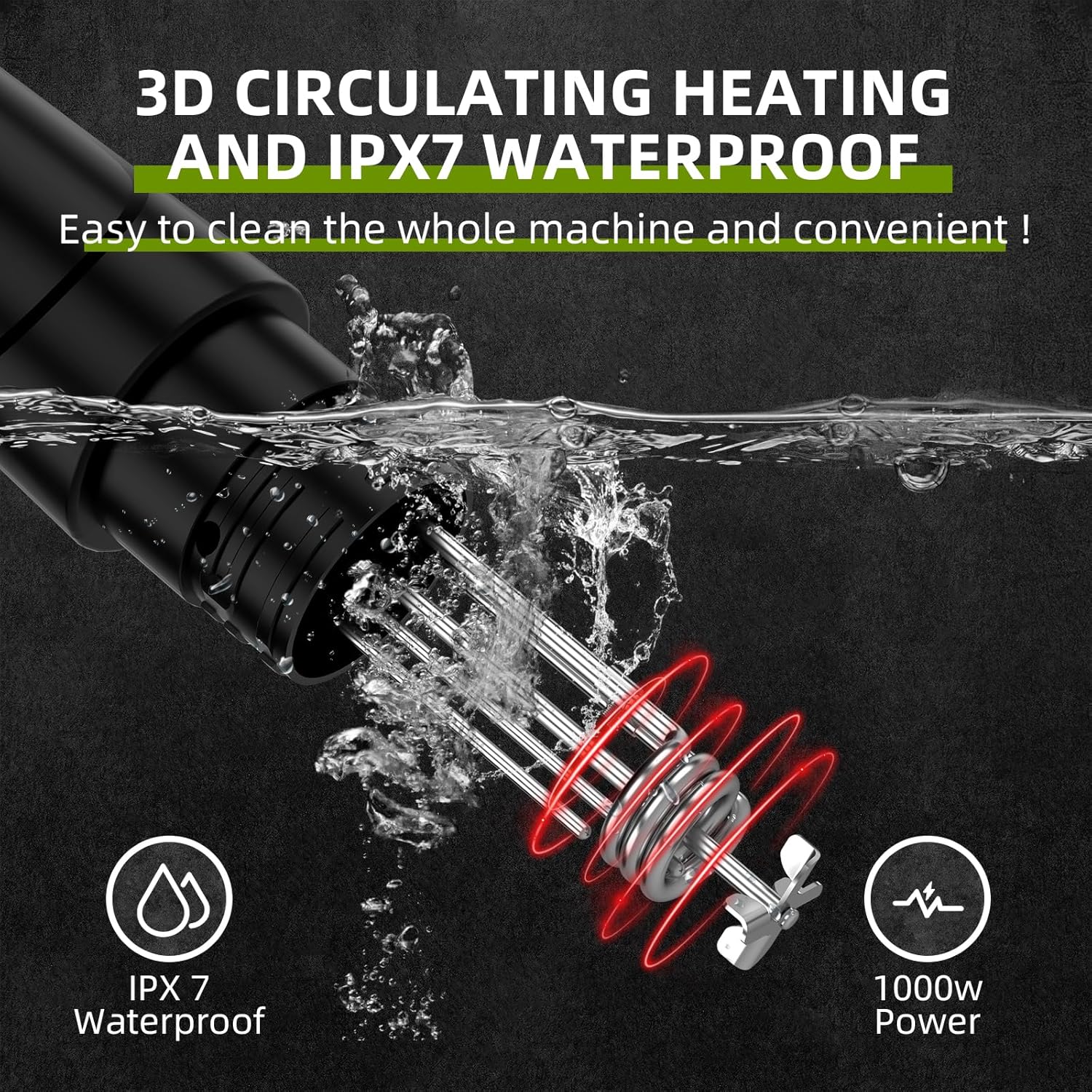 Zionheat Sous Vide Machine-Suvee Cooker (Wifi) – Cocina de precisión Sous Vide-1000 W, calentamiento rápido, inmersión térmica, pantalla táctil