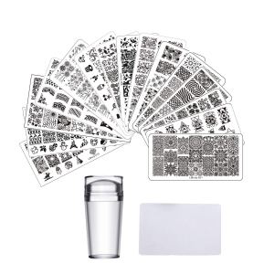 15 plantillas de arte de uñas, placa de estampación, geometría, encaje, flor, animal, fruta, vacaciones, patrón, placas, bricolaje, juego de arte de 15 plantillas de arte de uñas, placa de estampación, geometría, encaje, flor, animal, fruta, vacaciones, patrón, placas, bricolaje, juego de arte de