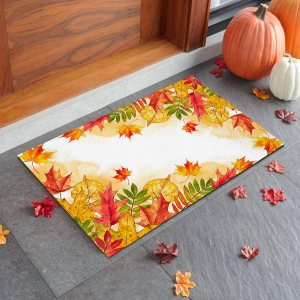 Autumn Indoor Bath Mat, Anti-Slip Machine Washable Entry Rug Easy Clean Welcome Mat Floor Mat for Inside Home Decoration Thanksgiving Maple Leaves Autumn Indoor Bath Mat, Anti-Slip Machine Washable Entry Rug Easy Clean Welcome Mat Floor Mat for Inside Home Decoration Thanksgiving Maple Leaves