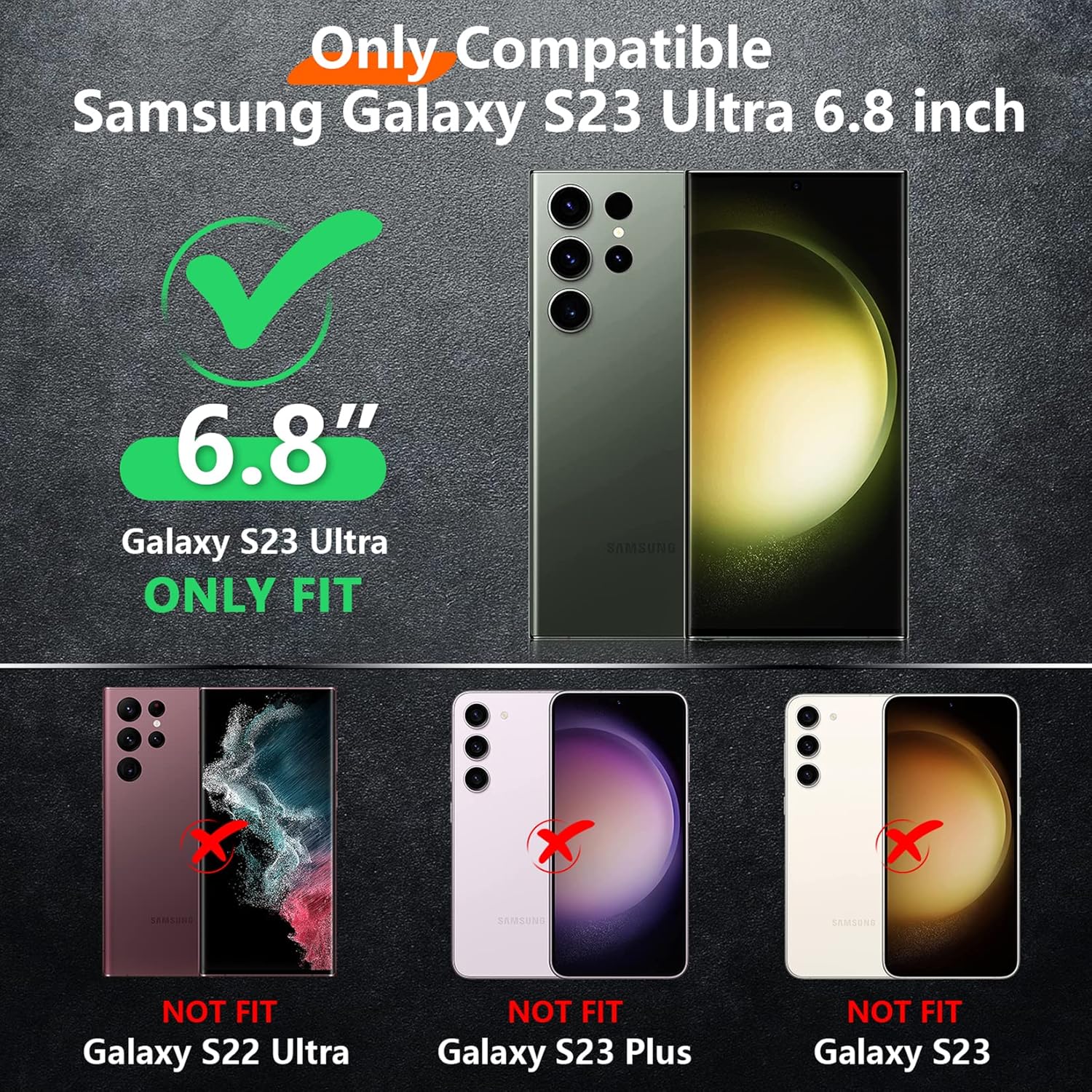 Red2Fire Funda para Samsung Galaxy S23 Ultra, a prueba de golpes de grado militar con 2 unidades protector de pantalla suave + protector de lente