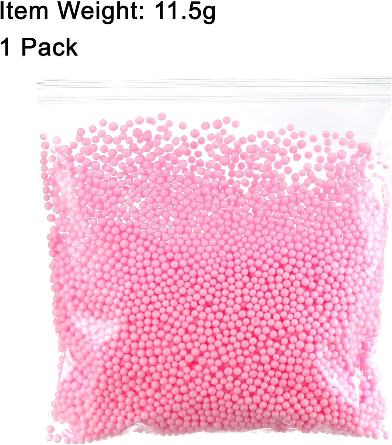 uxcell 1 paquete de bolas redondas de espuma de poliestireno rosa de 0.1 pulgadas para las artes, manualidades, decoraciones de fiesta, rellenos de