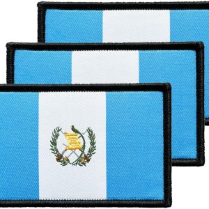 3 parches de bandera guatemalteca de 2 x 3 pulgadas, con lazo de gancho bordado táctico para brazaletes de bandera de país para mochila, sombrero, 3 parches de bandera guatemalteca de 2 x 3 pulgadas, con lazo de gancho bordado táctico para brazaletes de bandera de país para mochila, sombrero,