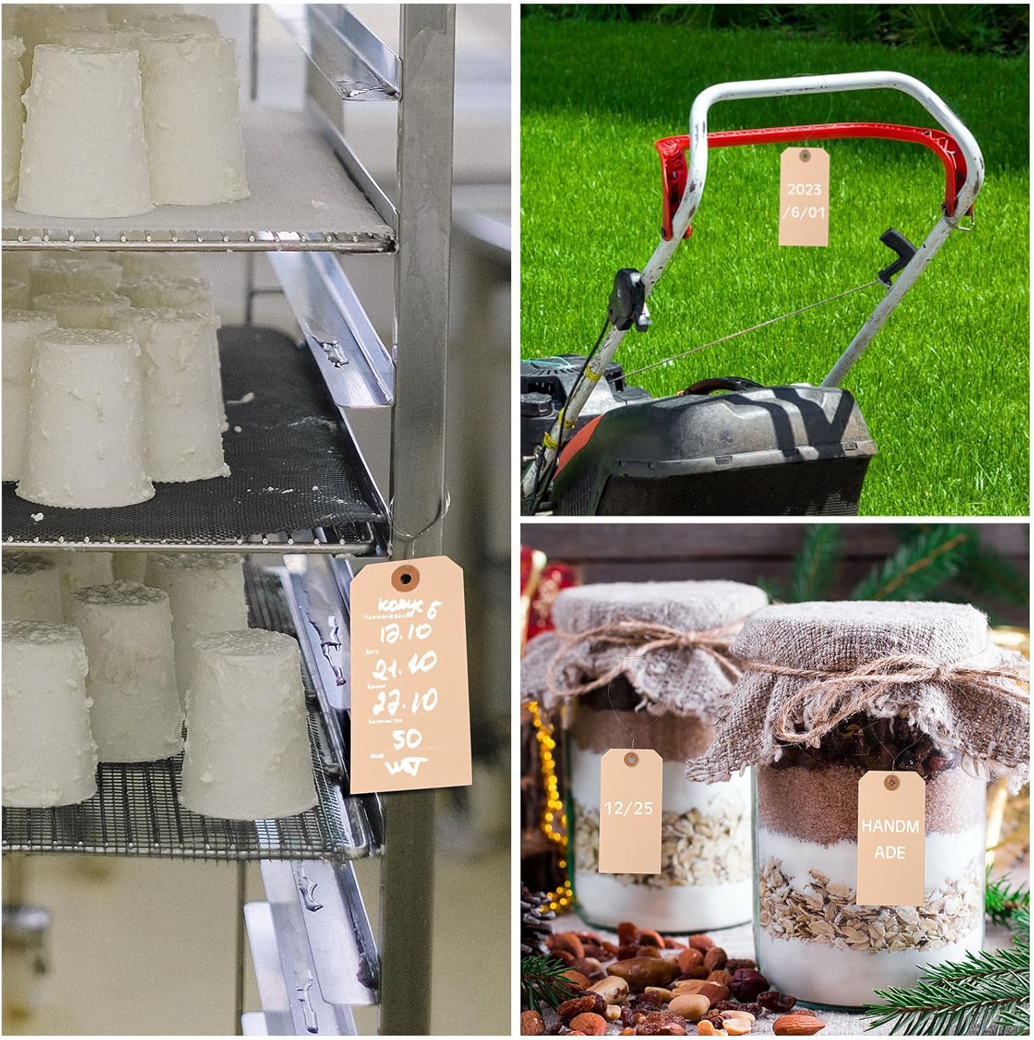350 etiquetas de envío con alambre de 4 34 pulgadas x 2 38 pulgadas, etiquetas en blanco para colgar de papel con ojales reforzados, etiquetas de