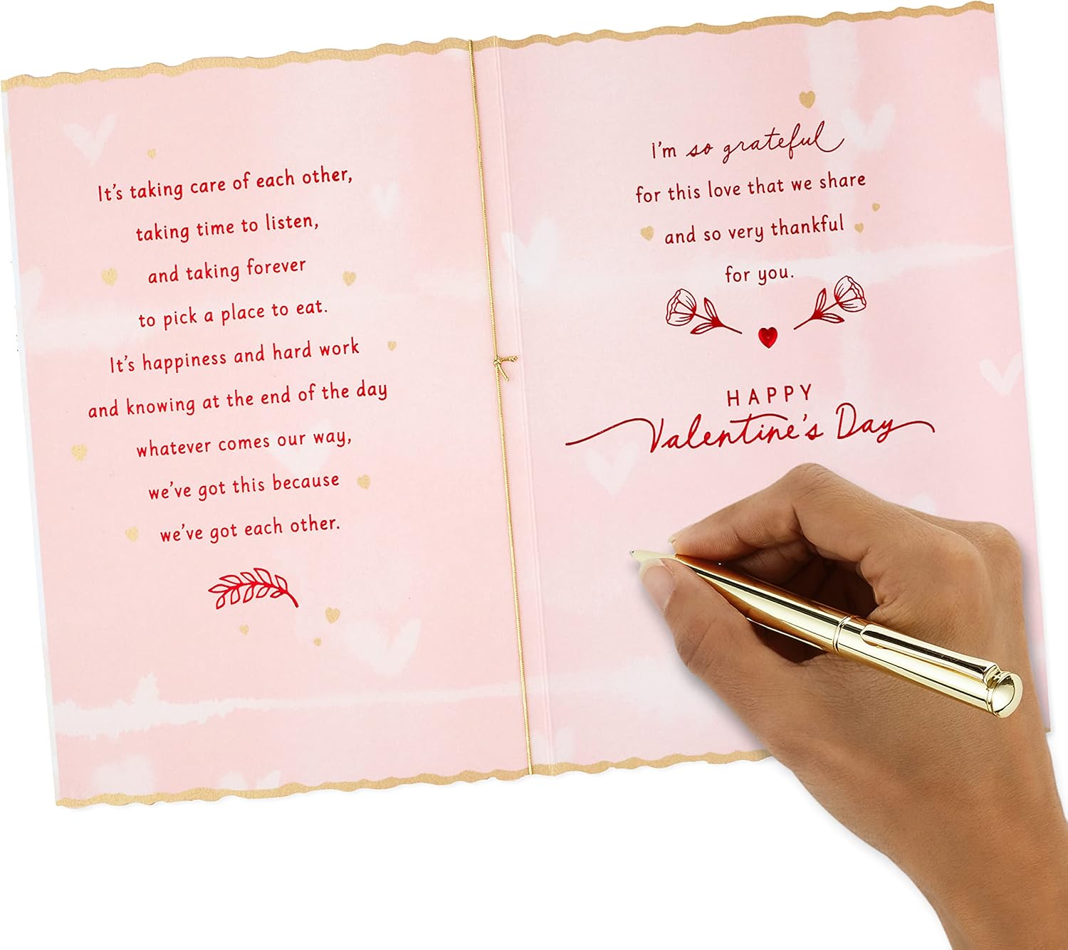 Hallmark Tarjeta de San Valentín para esposa (felicidad y trabajo duro)