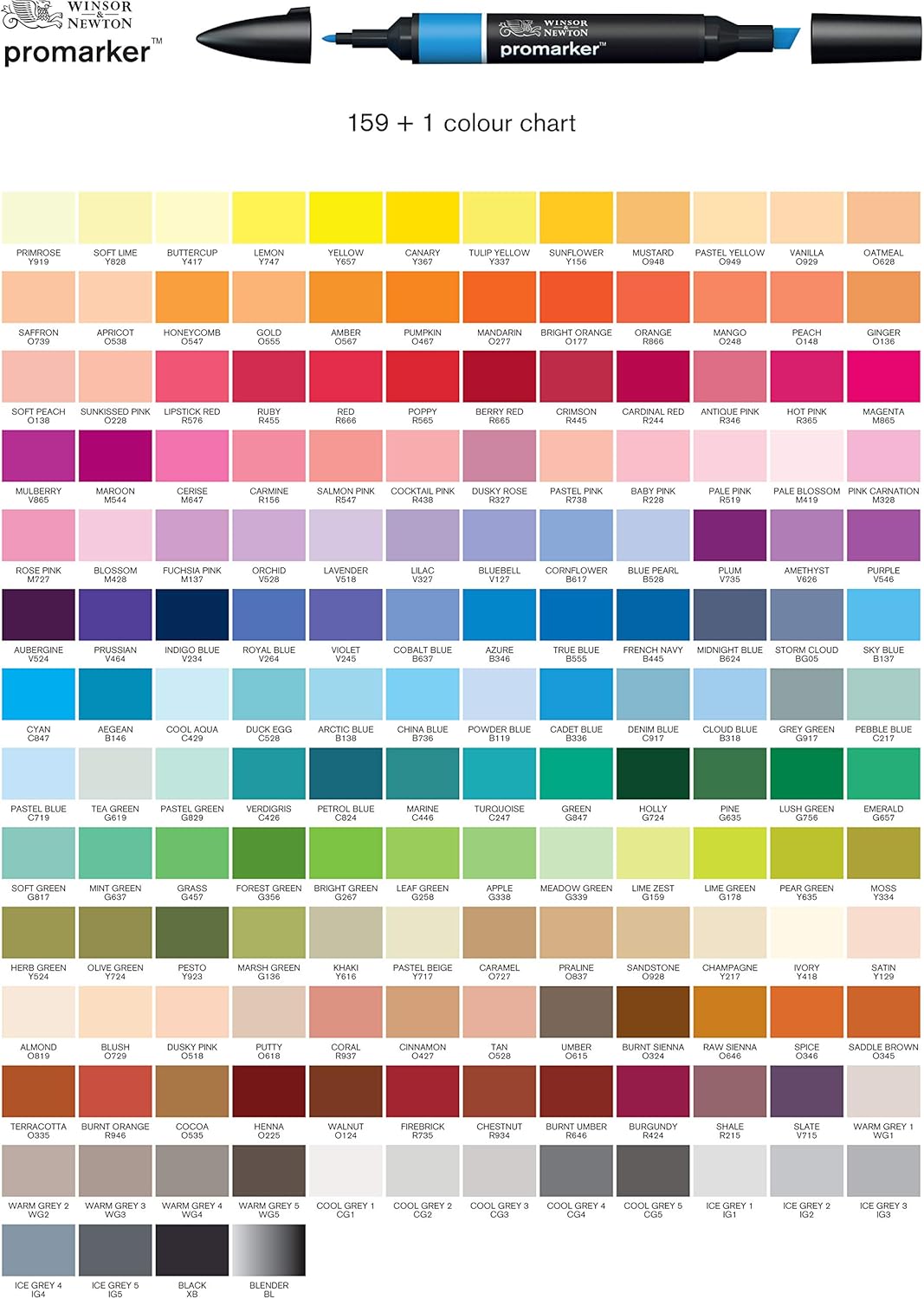Winsor & Newton Marcadores, juego de 12