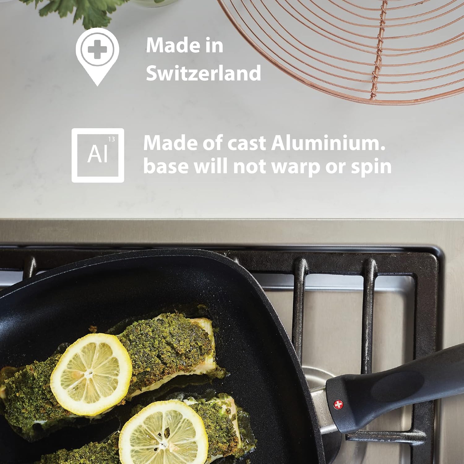 Swiss Diamond Wok Wok HD antiadherente de aluminio recubierto de diamante de inducción de 12.5 pulgadas (5.3 cuartos), incluye tapa, sin PFOA, apto