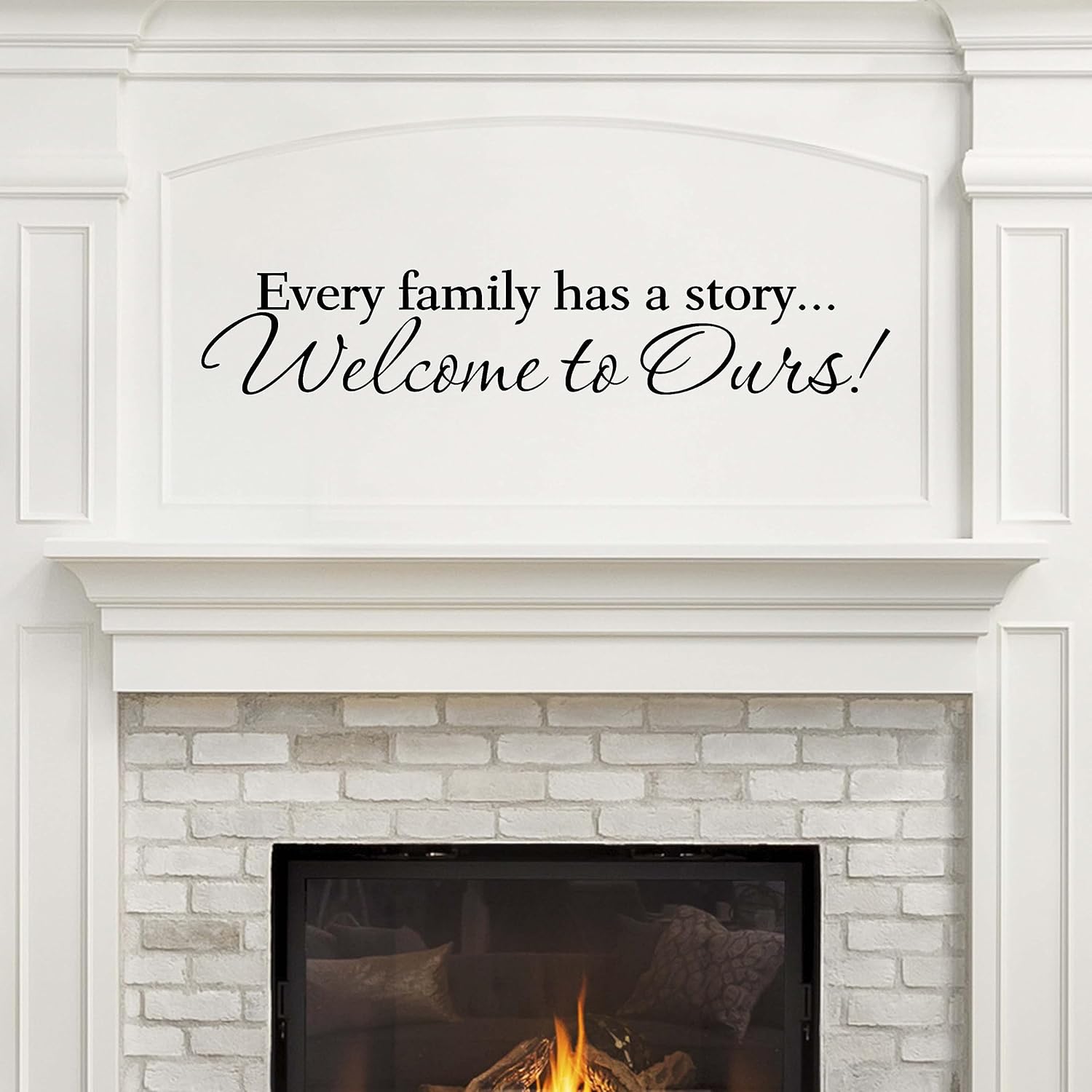 Calcomanía de pared con texto en inglés Every Family Has A Story Welcome to Ours  Calcomanías de pared familiares  Adhesivo de pared de bienvenida