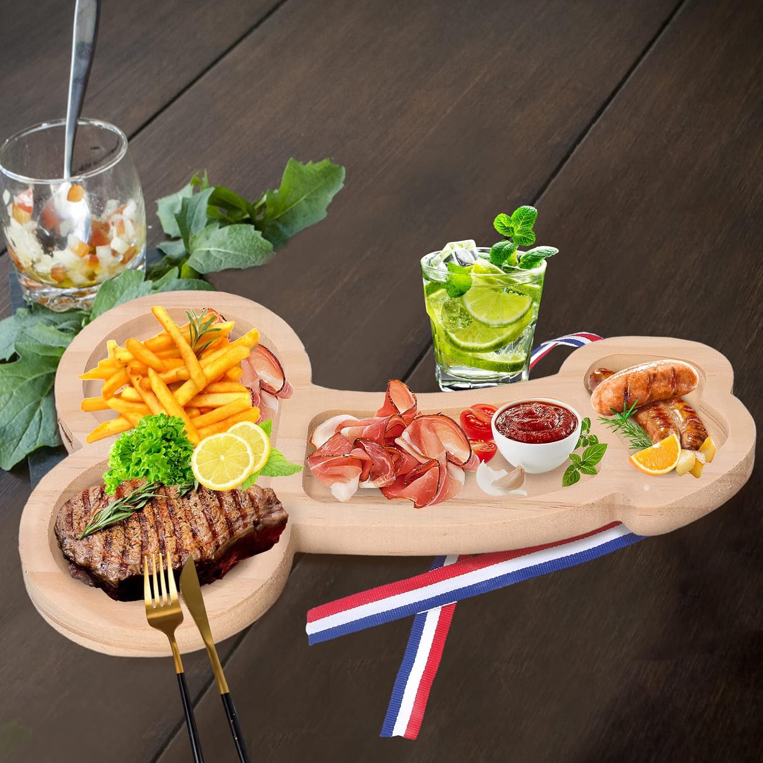 Divertida tabla de aperitivos de madera, tablas de embutidos únicas, tabla de quesos personalizada, regalos novedosos para inauguración de la casa,