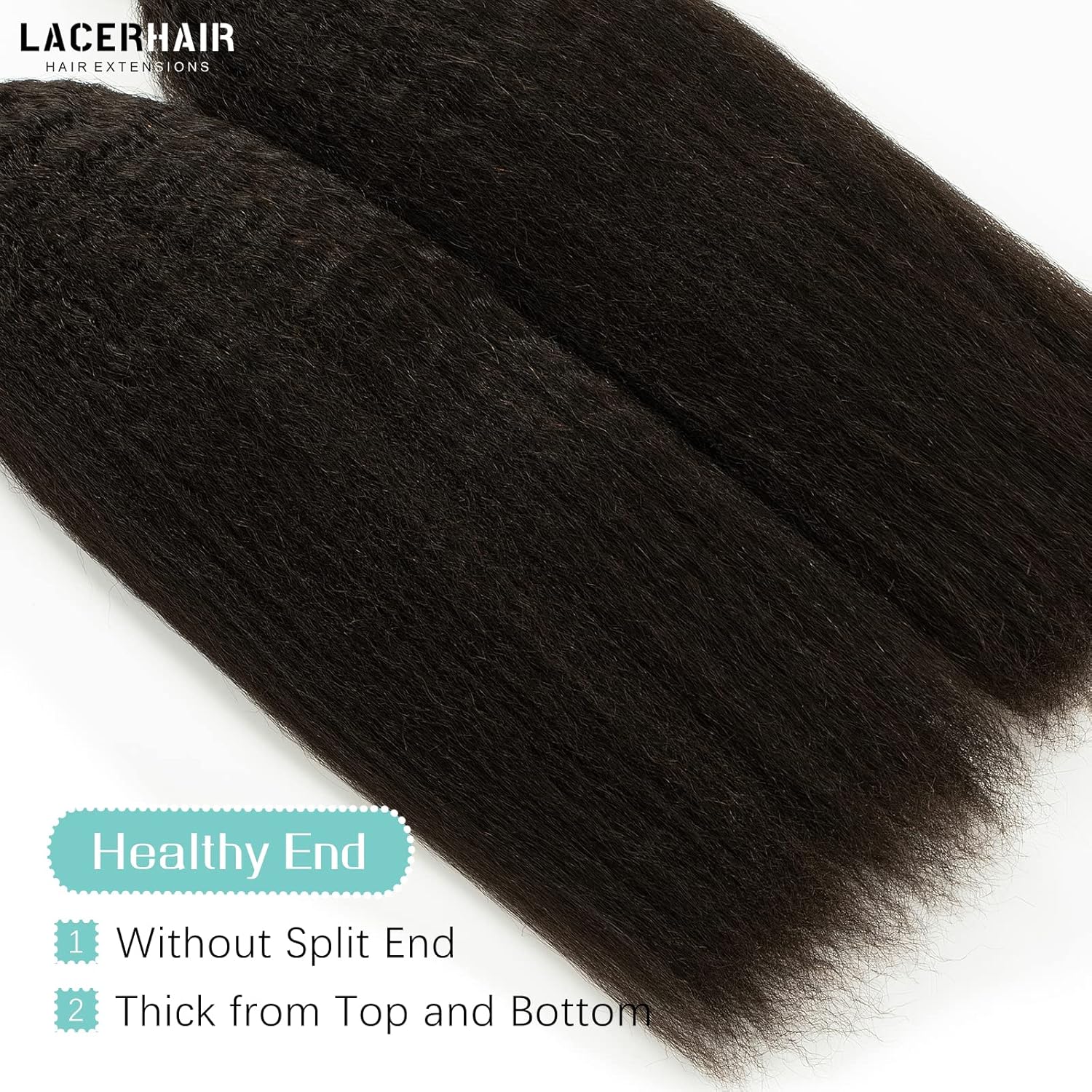 Lacer Itip – Extensiones de cabello humano real Remy liso #1B, extensiones de cabello humano real Remy para mujeres negras, color negro natural, 20