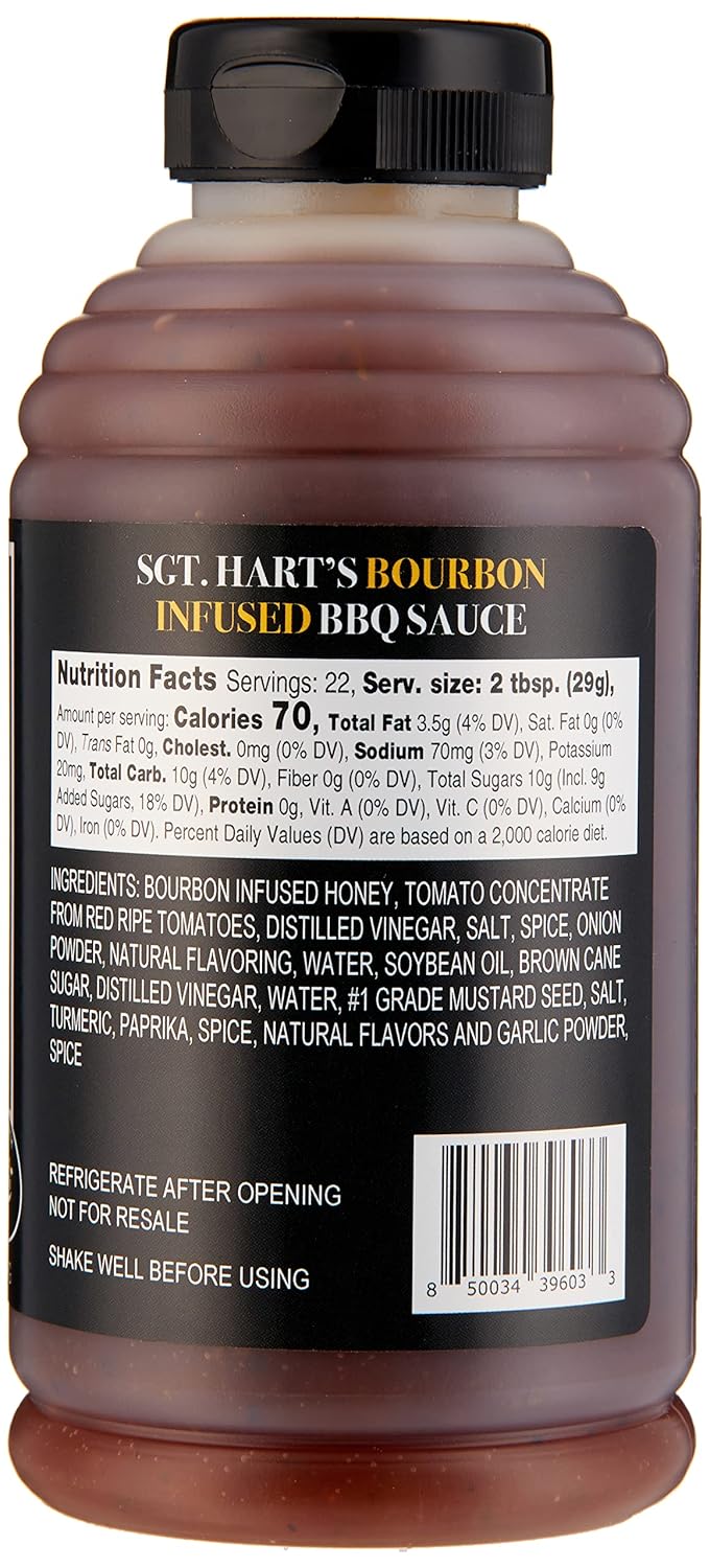 SGT. Hart’s BBQ Sauce Paquete de edición limitada con salsas de barbacoa de chipotle originales e intensas, salsa para glaseados, adobos y salsas,
