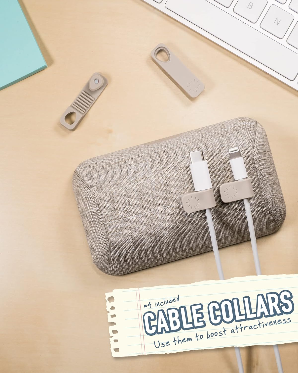 Smartish Soporte magnético para cables, organizador de cables más grande con clips magnéticos para gestión de cargadores en escritorio, mesita de