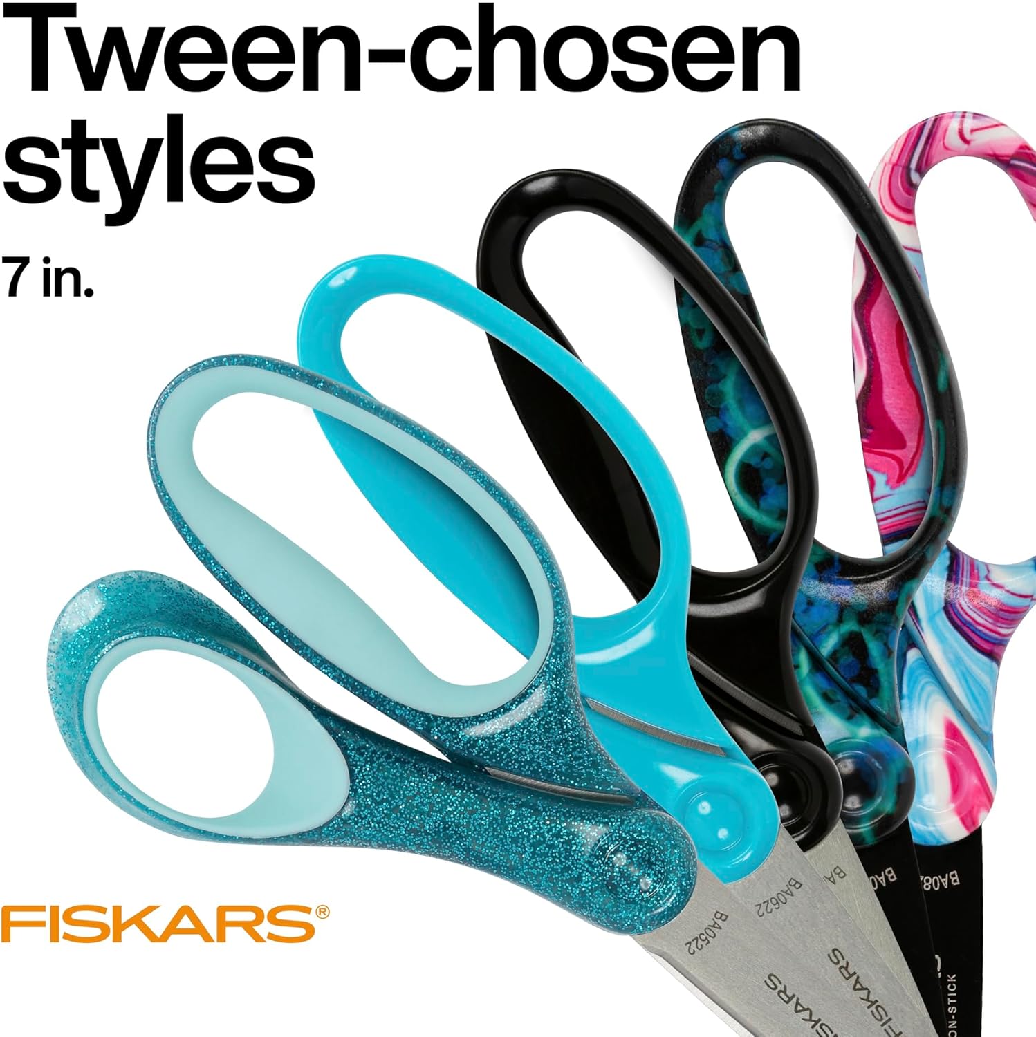 Fiskars Tijeras para estudiantes, color azul (7 pulgadas)
