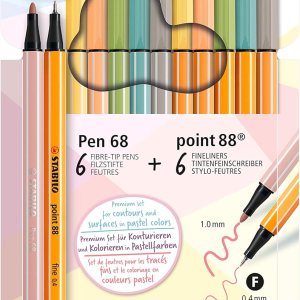Stabilo Point 88 Pen 68 Marker Wallet Set, Multicolor Stabilo Point 88 Pen 68 Marker Wallet Set, Multicolor