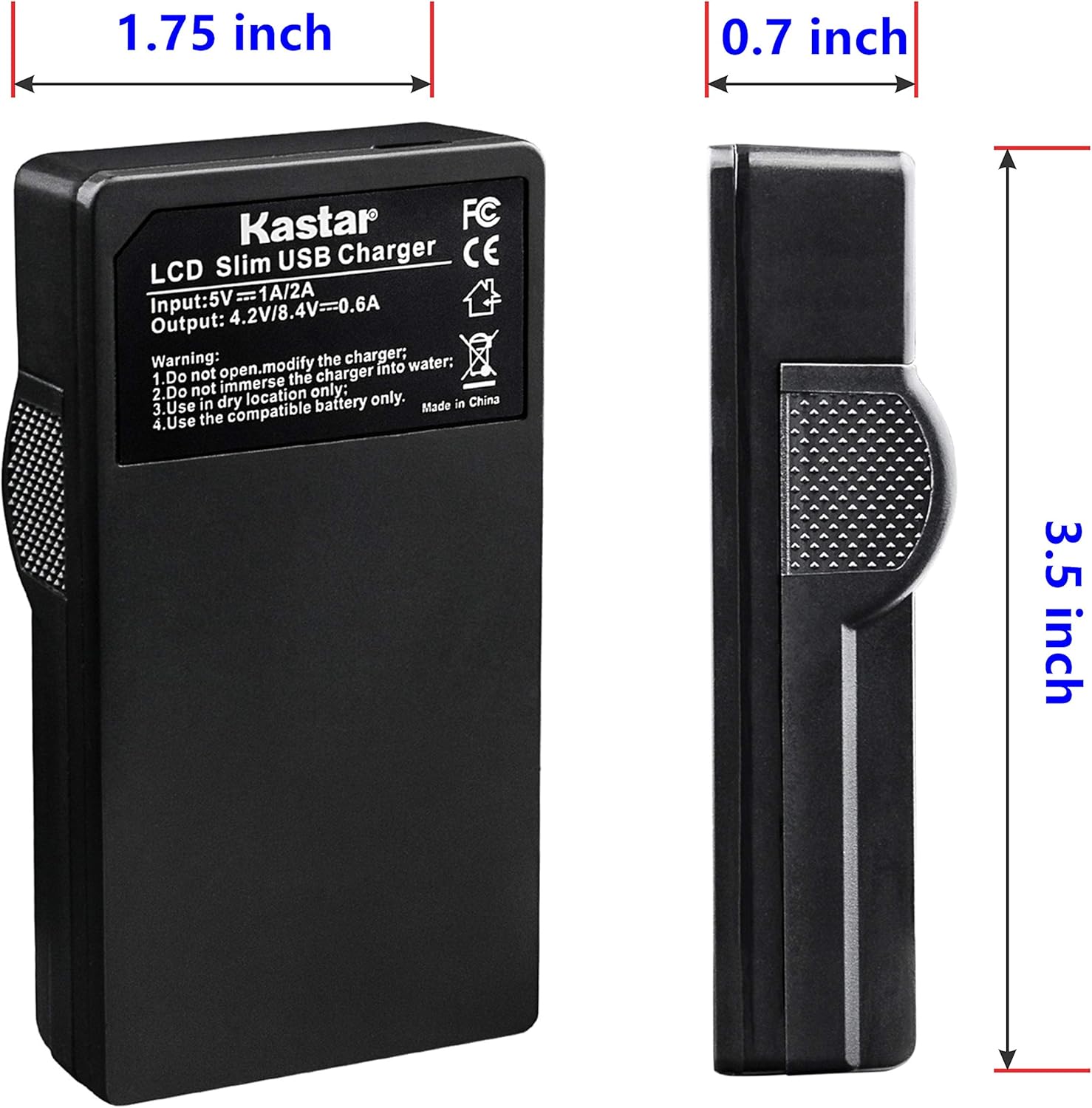 Kastar Batería (X2) y cargador USB delgado LCD para Sony NP-FM50 NP-FM55H y HC1 TRV280 TRV350 TRV250 TRV19 TRV22 TRV27 TRV33 TRV460 TRV140 TRV17