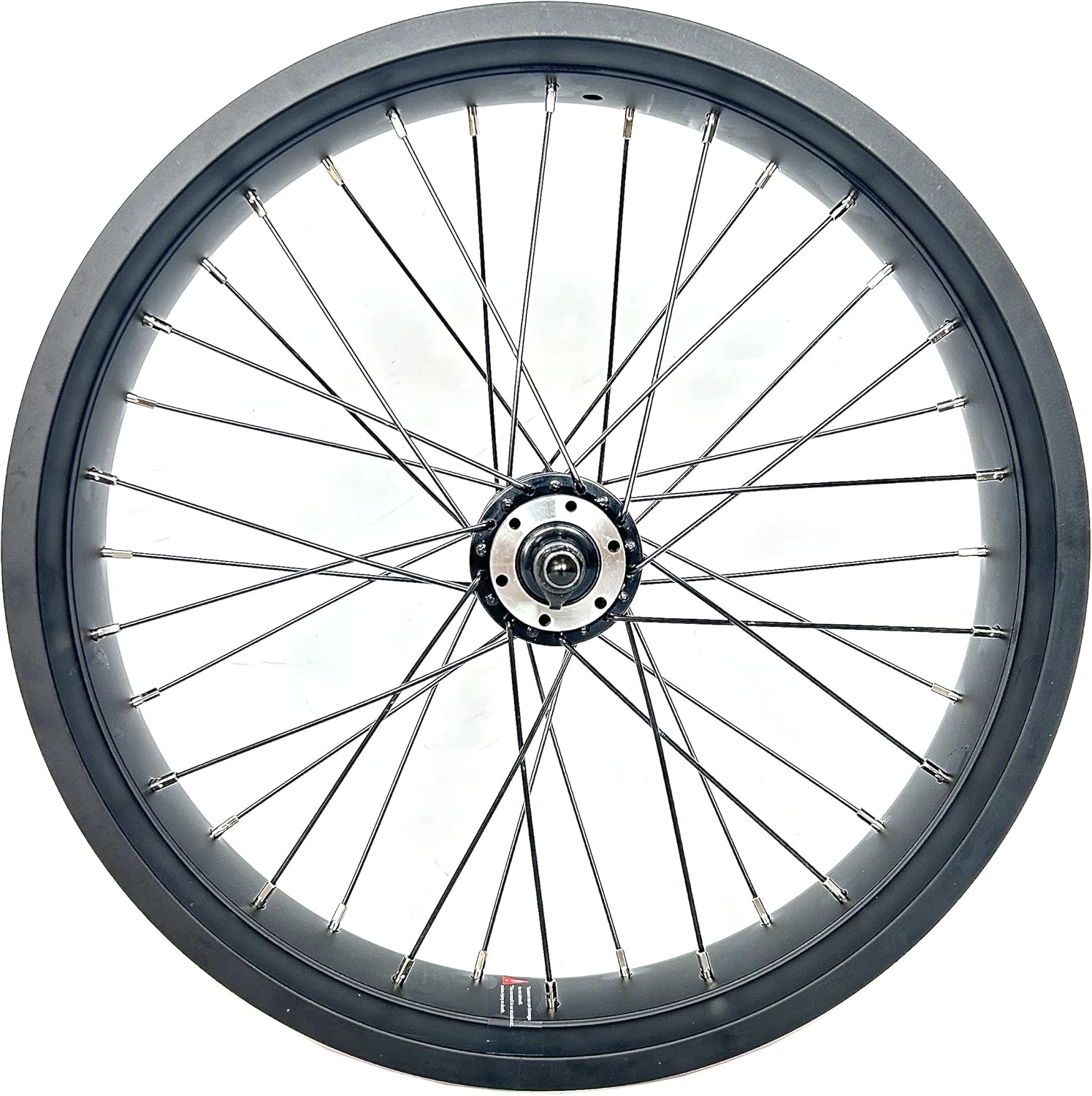 SZWEDI 20×4.0 Rueda de bicicleta delantera gorda en bicicleta de nieve 20 pulgadas doble pared doble cojinete cubo 36x12G radios 5.315 in caída