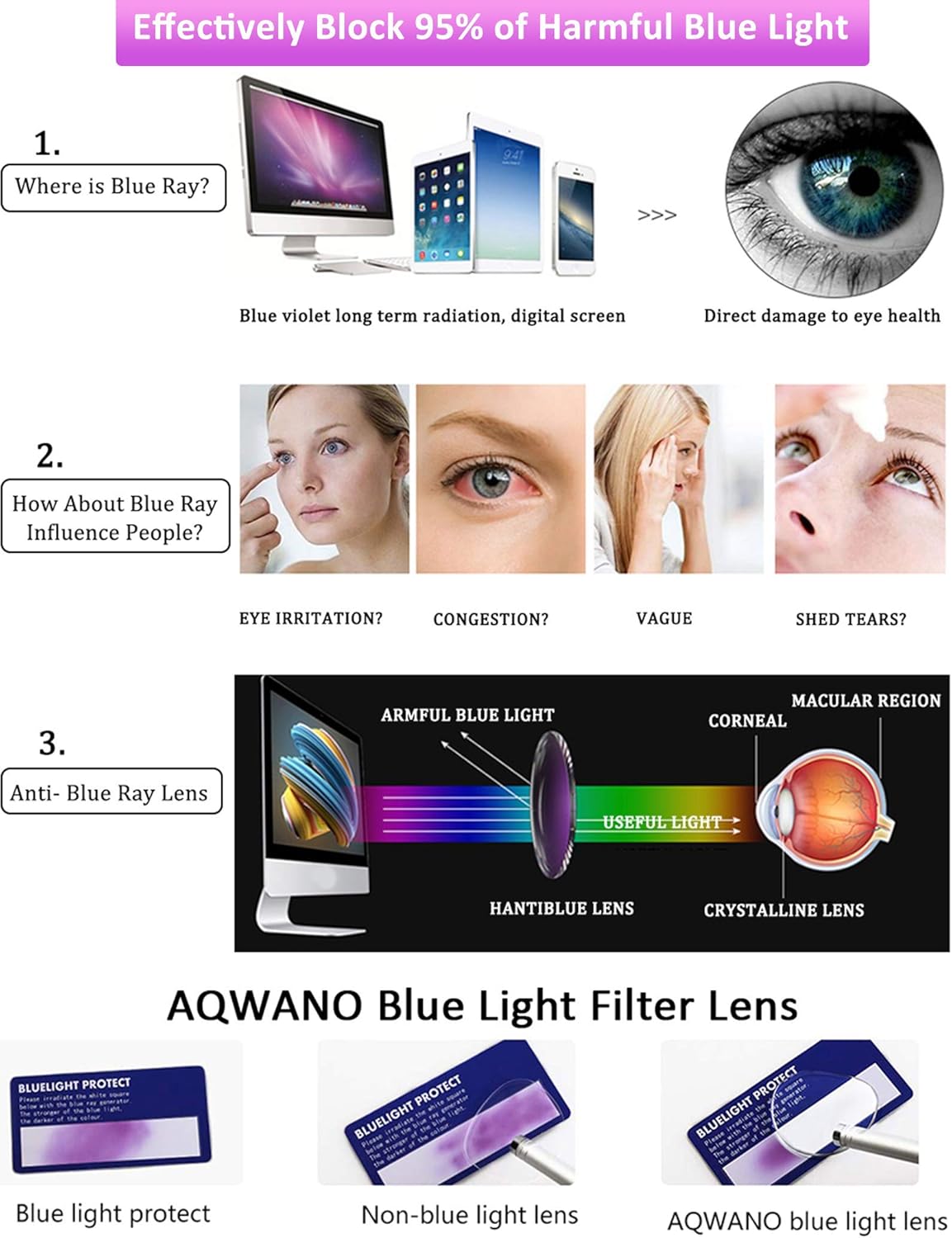 Lentes de lectura para computadora con bloqueo de luz azul, ligeras, para mujeres y hombres.
