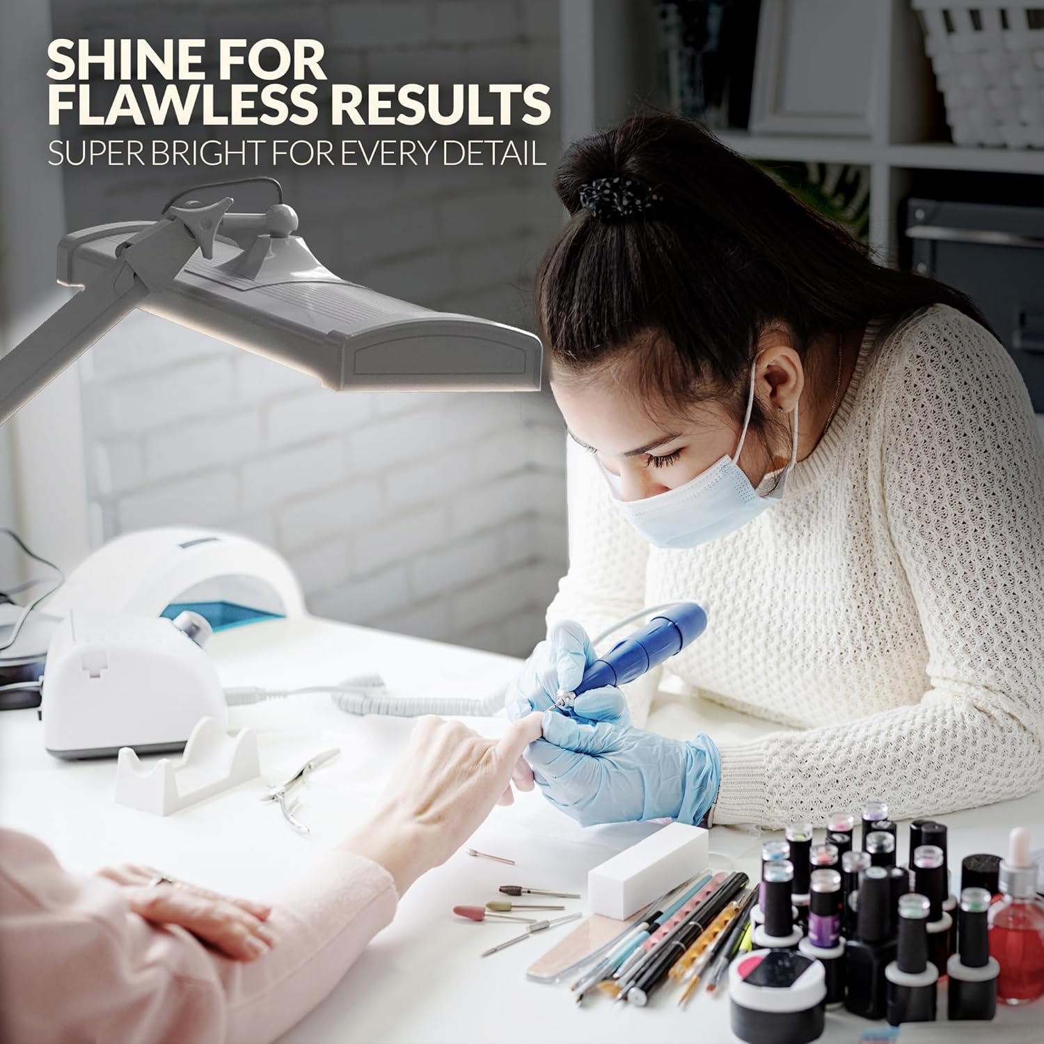Lámpara de escritorio LED súper brillante de 2,300 lúmenes, potente para el cuidado de los ojos, brillo ajustable, luz de trabajo para el hogar,