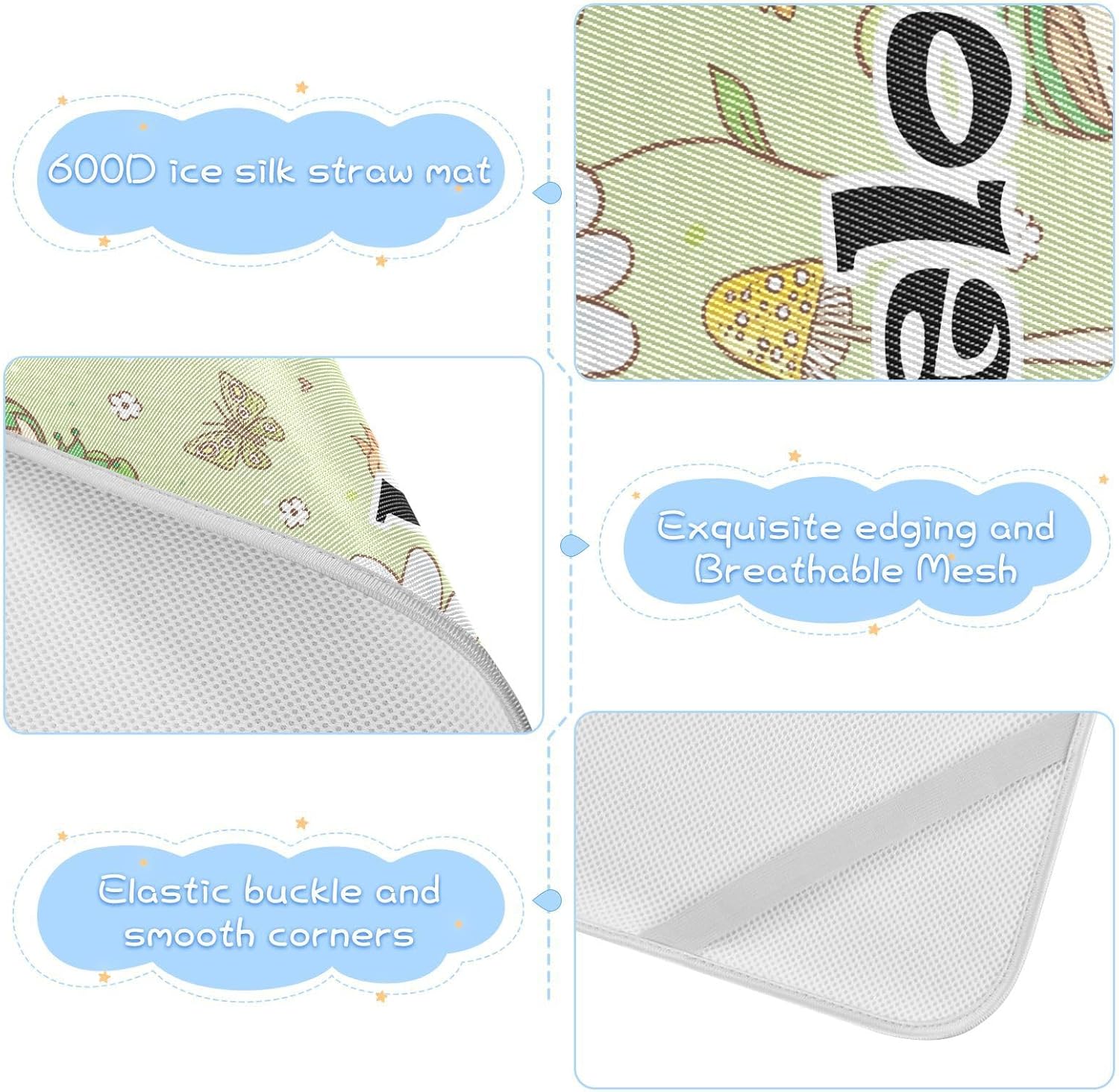 Custom Elf Crib Mattress Protector Pad for Boys Girls Baby Ice Silk Mat Bed Toddler Mattress Sheets Cooling Mattress Topper Play Mat for Kids
