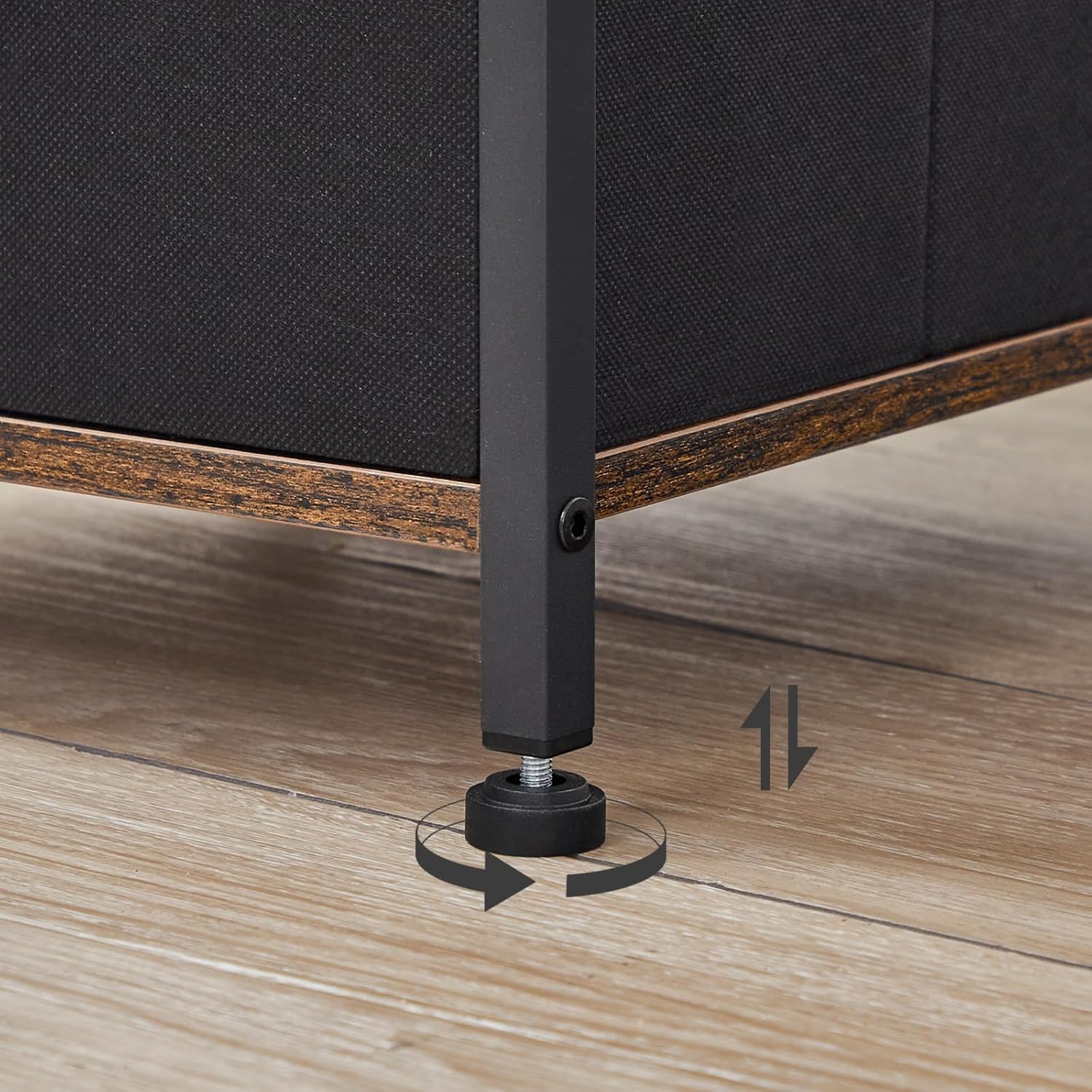 HOOBRO Gabinete esquinero, estante esquinero de 4 niveles con 2 cajones, gabinete de piso de baño, gabinete de almacenamiento estrecho, para baño,