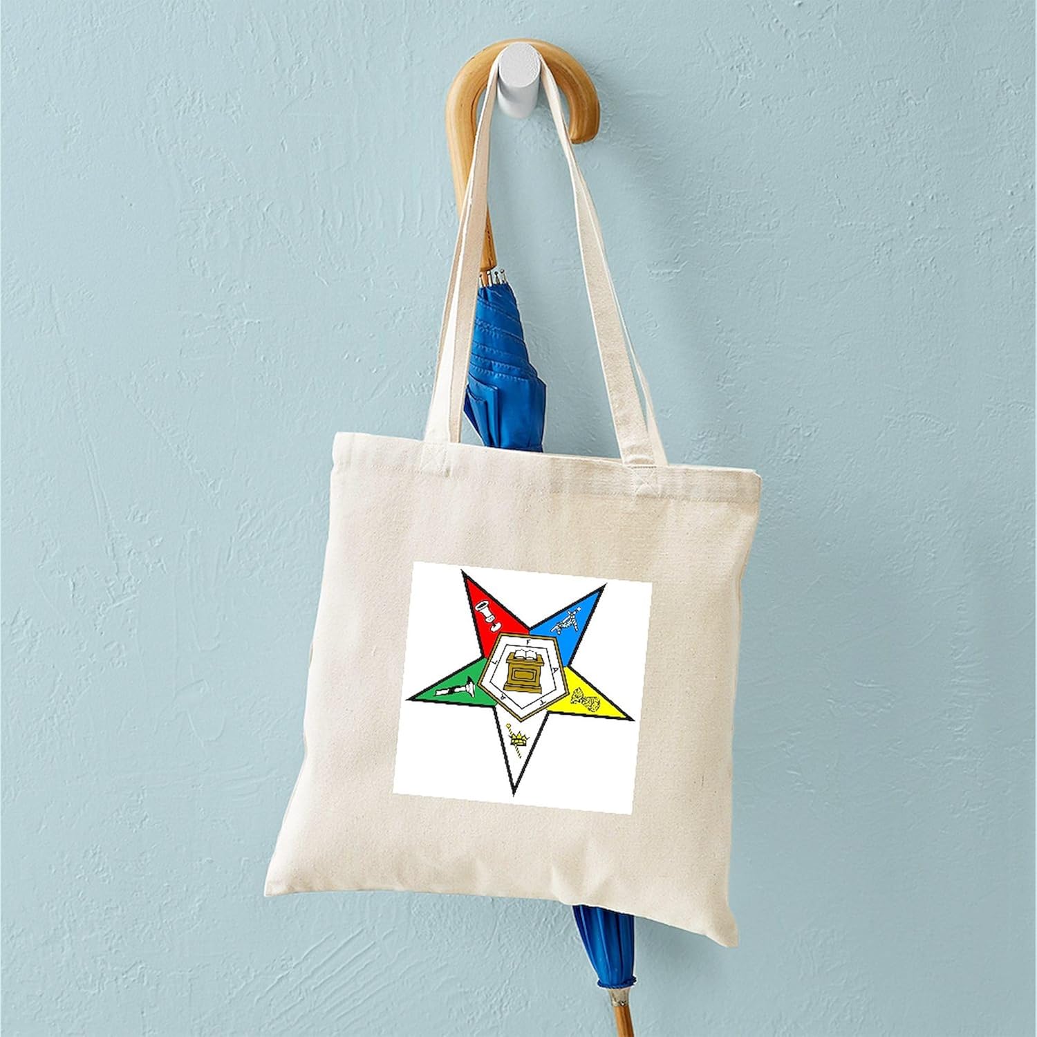 CafePress Eastern Star Tote Bag Natural Canvas Tote Bag, Cloth Shopping Bag