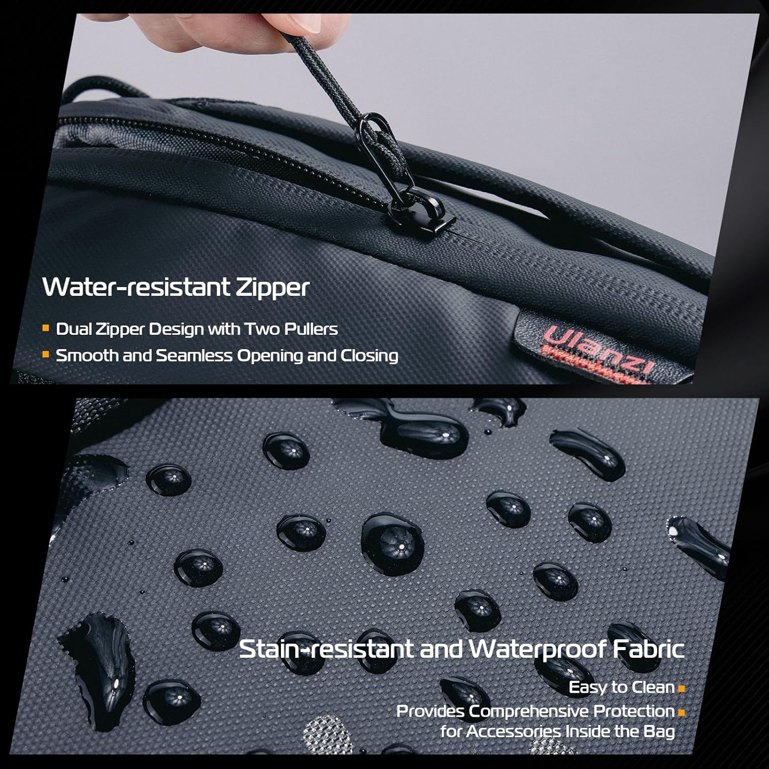 ULANZI Traker Tech Pouch Pro, BP07 Traker Bolsa de almacenamiento de 2.5 L, organizador de electrónica, bolsa de asa de accesorios de viaje