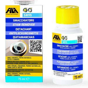 FILA Surface Care Solutions SR95 Quitamanchas para Piedra Natural y Porcelana, 2.5 fl oz, blanco, (FILA SR95) FILA Surface Care Solutions SR95 Quitamanchas para Piedra Natural y Porcelana, 2.5 fl oz, blanco, (FILA SR95)